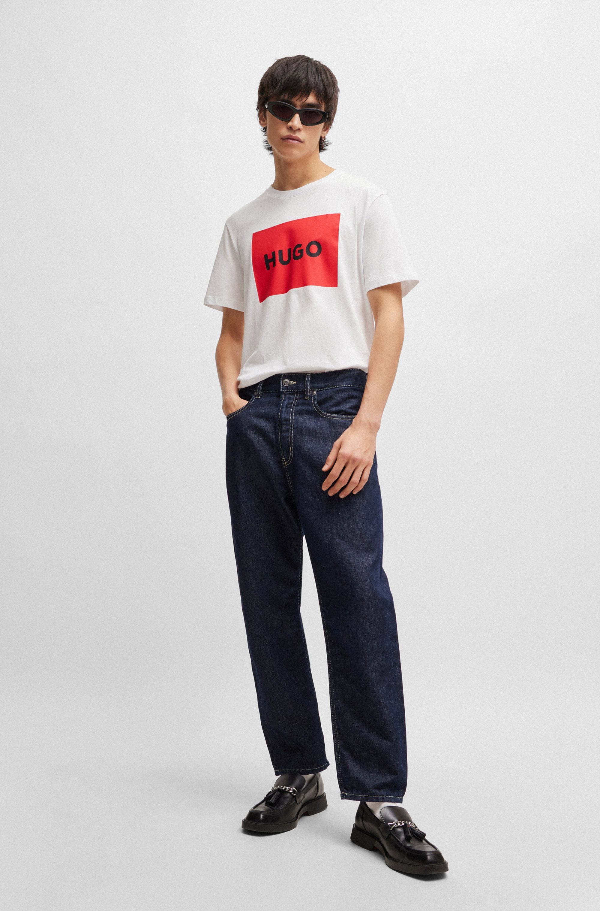 HUGO T-Shirt »Dulive« Rundhalsausschnitt, Regular Fit, Basic Must Have, HUGO Logo Gummidruck