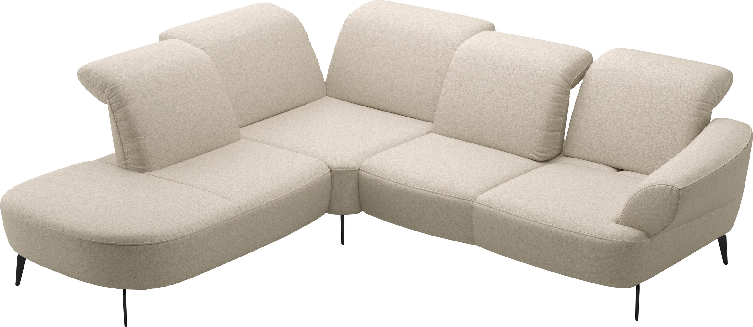 sit&more Ecksofa »Dance, L-Form, inkl. Sitztiefenverstellung«, inkl. Click&Seat, optional mit Kopfteilverstellung