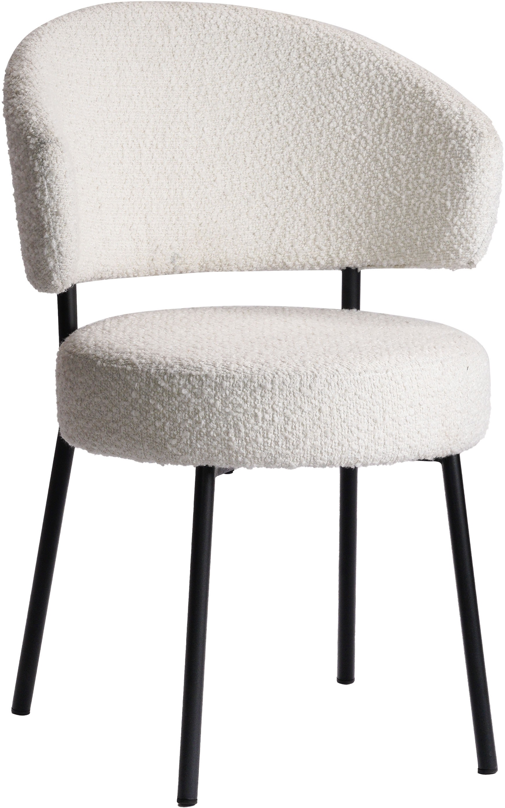 LeGer Home by Lena Gercke Chaise de salle à manger »Sölve« (Set) 2 cuisBoucle Bezugsstoff, Metallgestell, Sitztiefe 48 cm