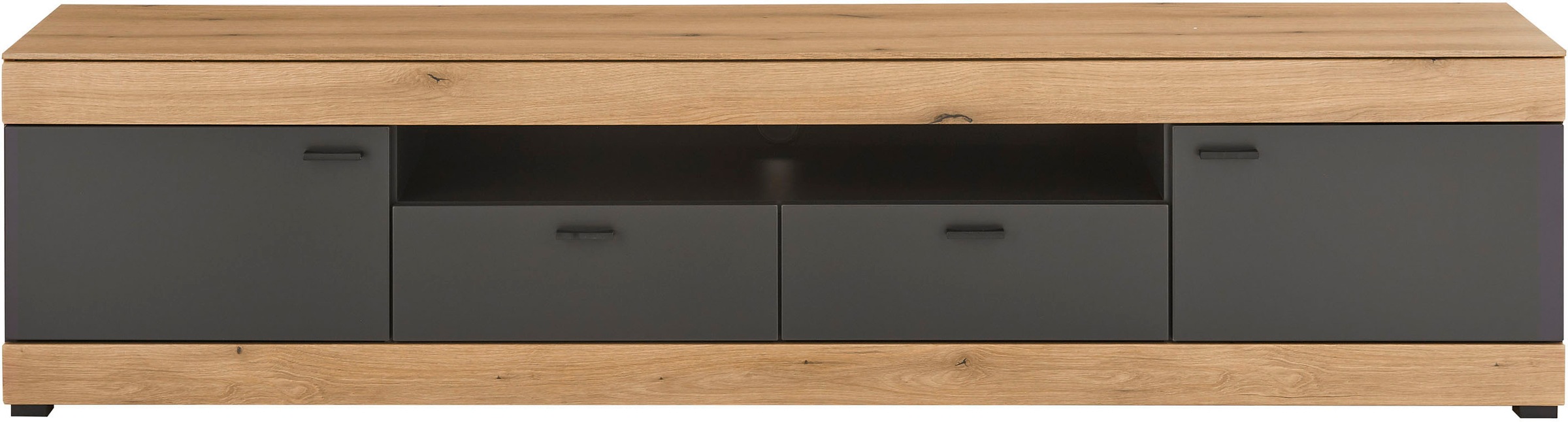 Home affaire Lowboard »Soleto, moderner TV-Schrank, Kommode, TV-Unterschrank« zeitlos, schwarze Griffe aus Metall, ausreichend Stauraum