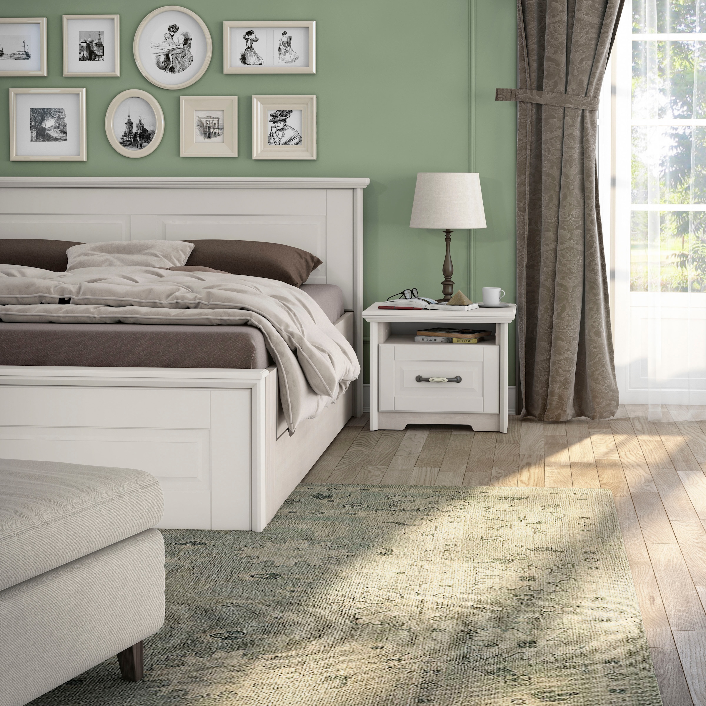 GOODproduct Bettschubkasten »Evergreen,Schublade auf Rollen für ausreichend Stauraum unter dem Bett« Ergänzung für das Bett Evergreen
