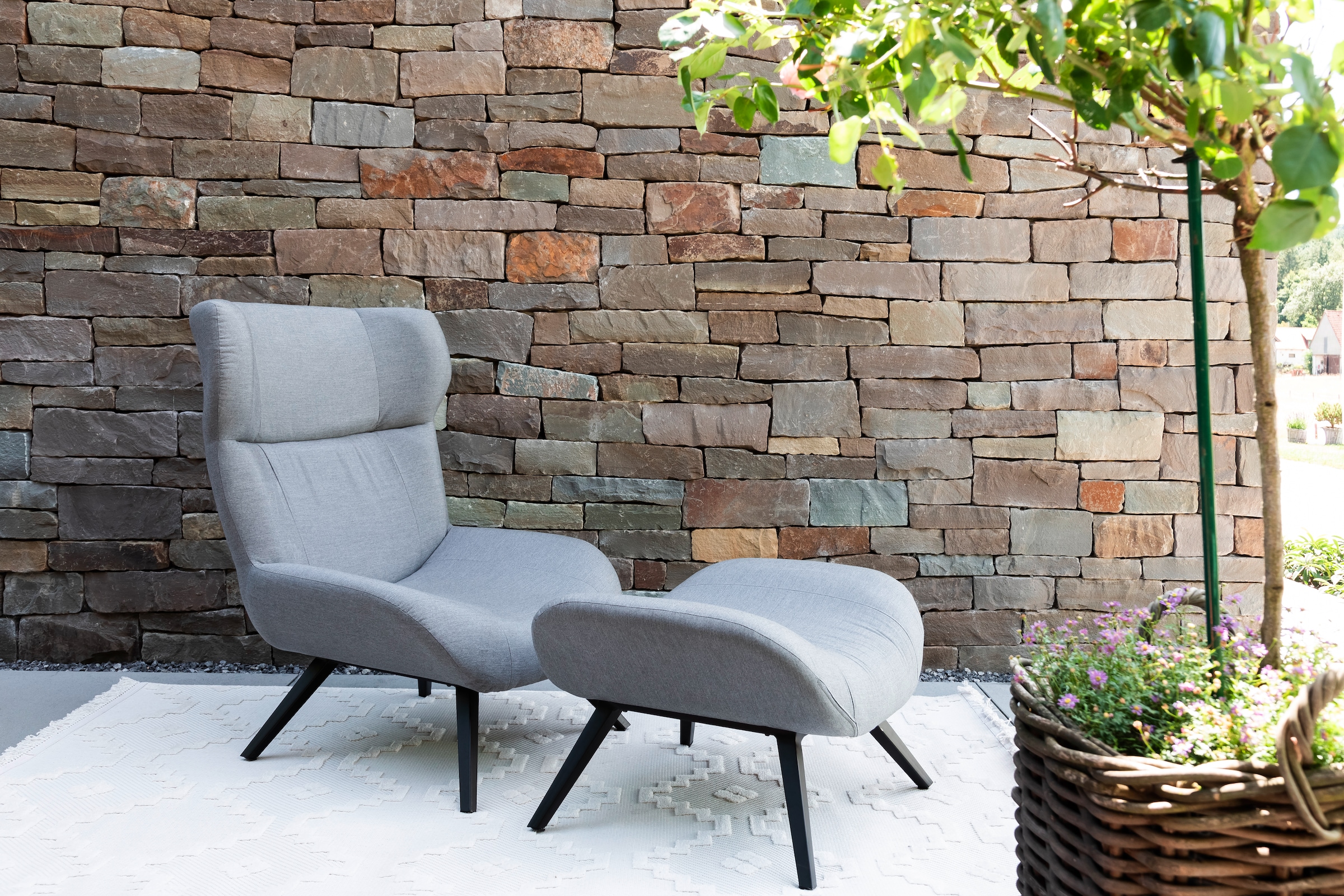 SCHÖNER WOHNEN-Kollektion Tapis »Summer 6352« Rectangulaire 6 mm Höhe In- und Outdoor geeignet, Hoch Tief Struktur, Robuster Teppich