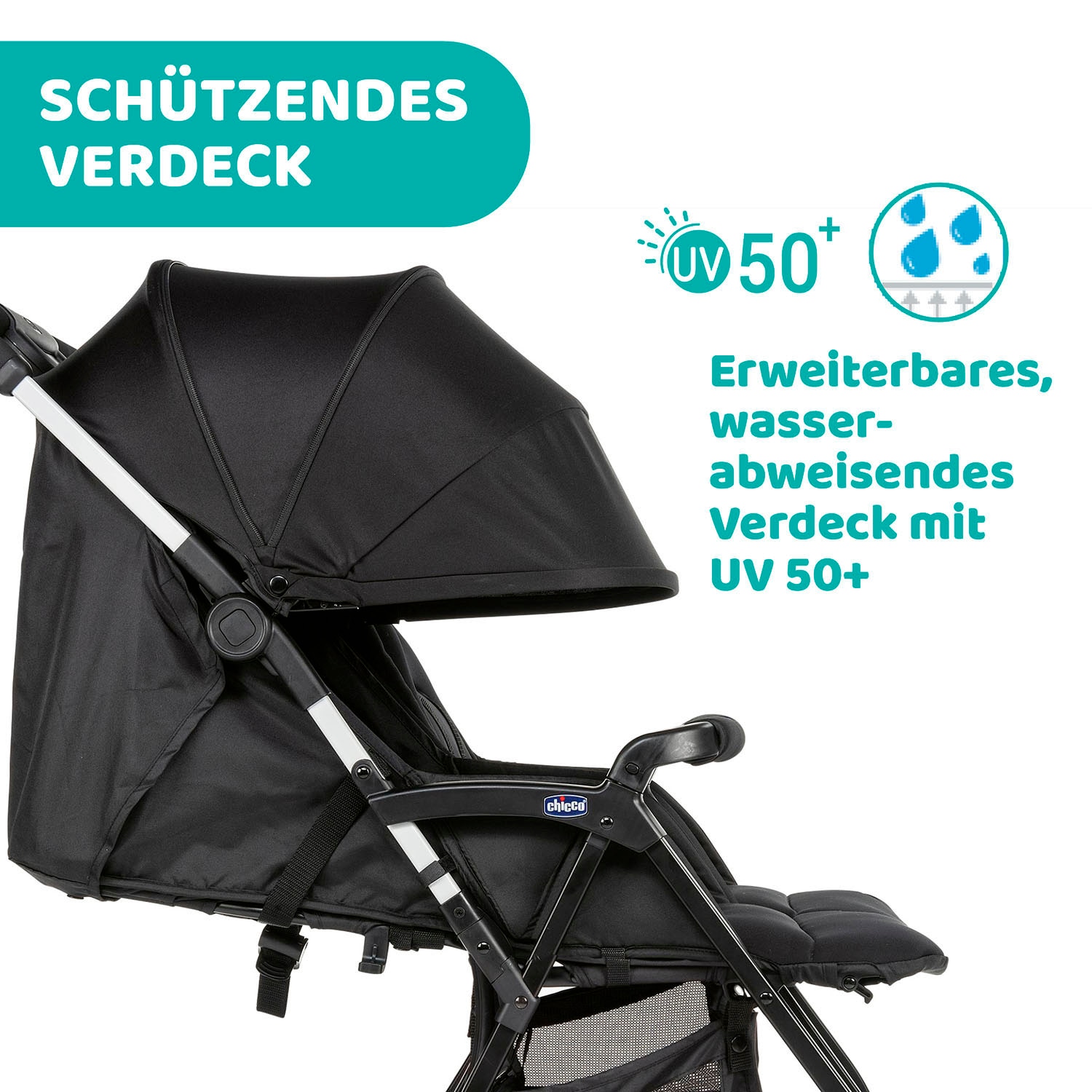 Chicco Zwillingsbuggy »OHlalà Twin, Black Night«, 15 kg, Zwillingskinderwagen