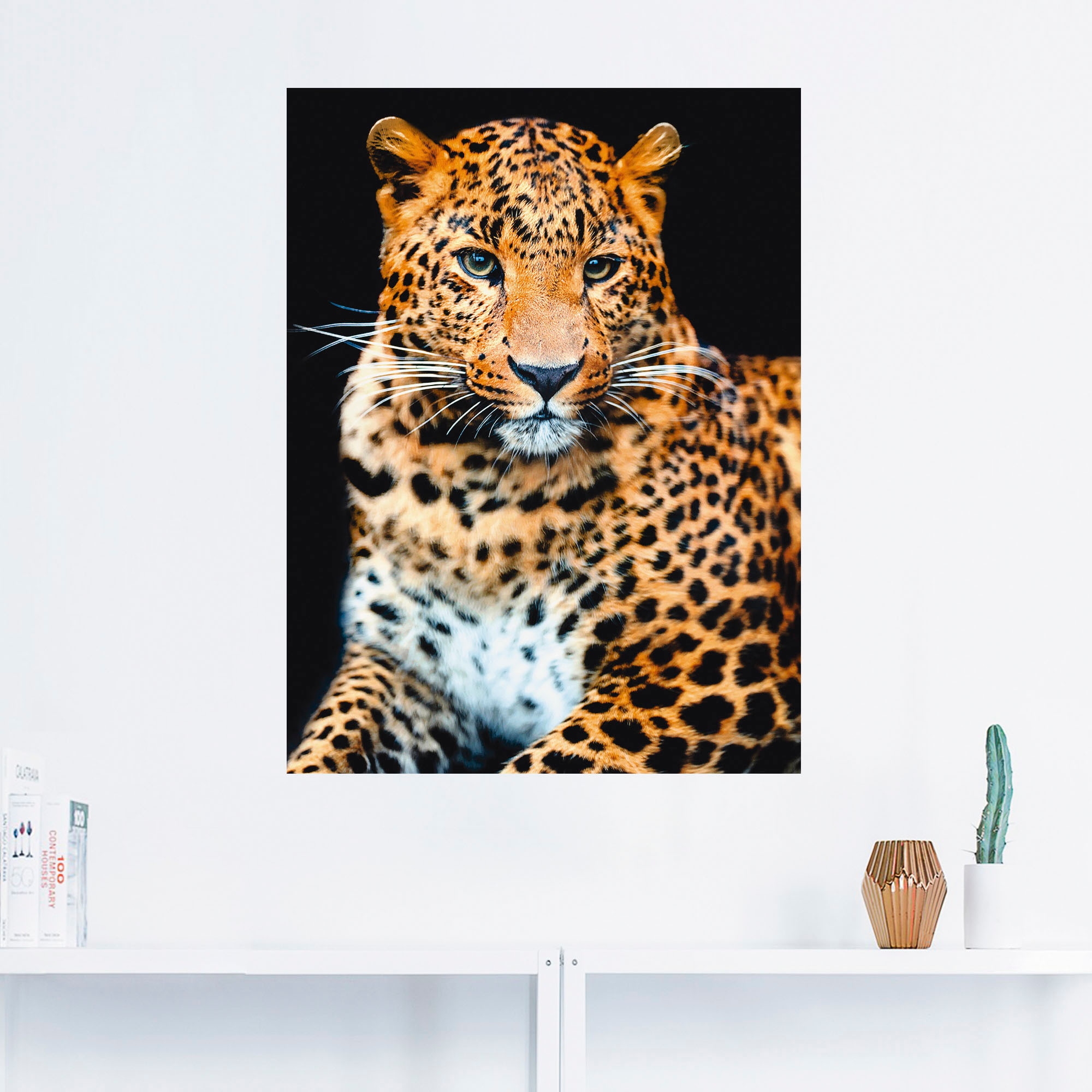 »Wütender als Leopard«, (1 Grössen Wildtiere, Leinwandbild, versch. Alubild, St.), wilder in kaufen Wandbild oder Wandaufkleber Artland Poster