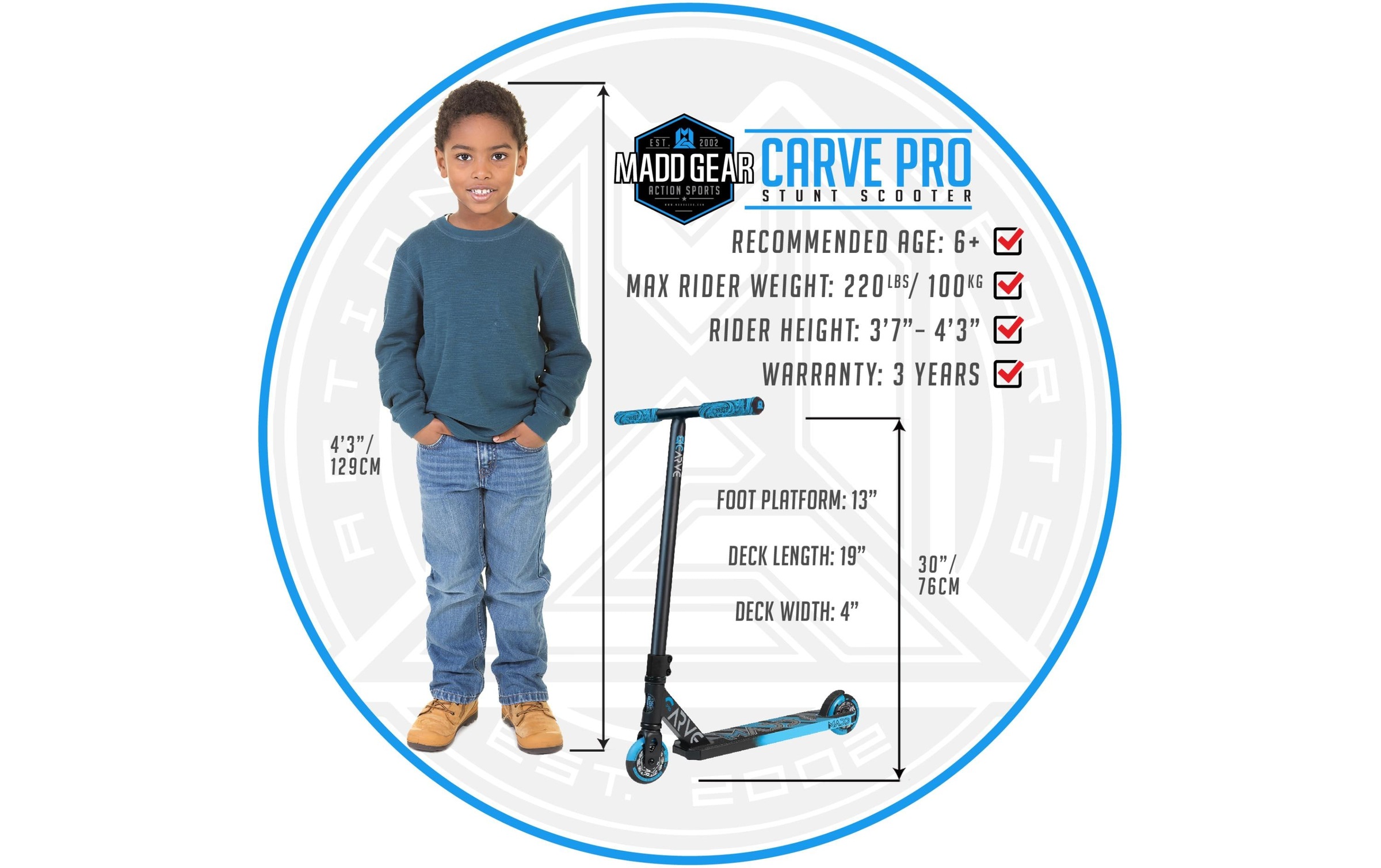 Madd Gear ® Scooter »Scooter Carve Pro X Blau«