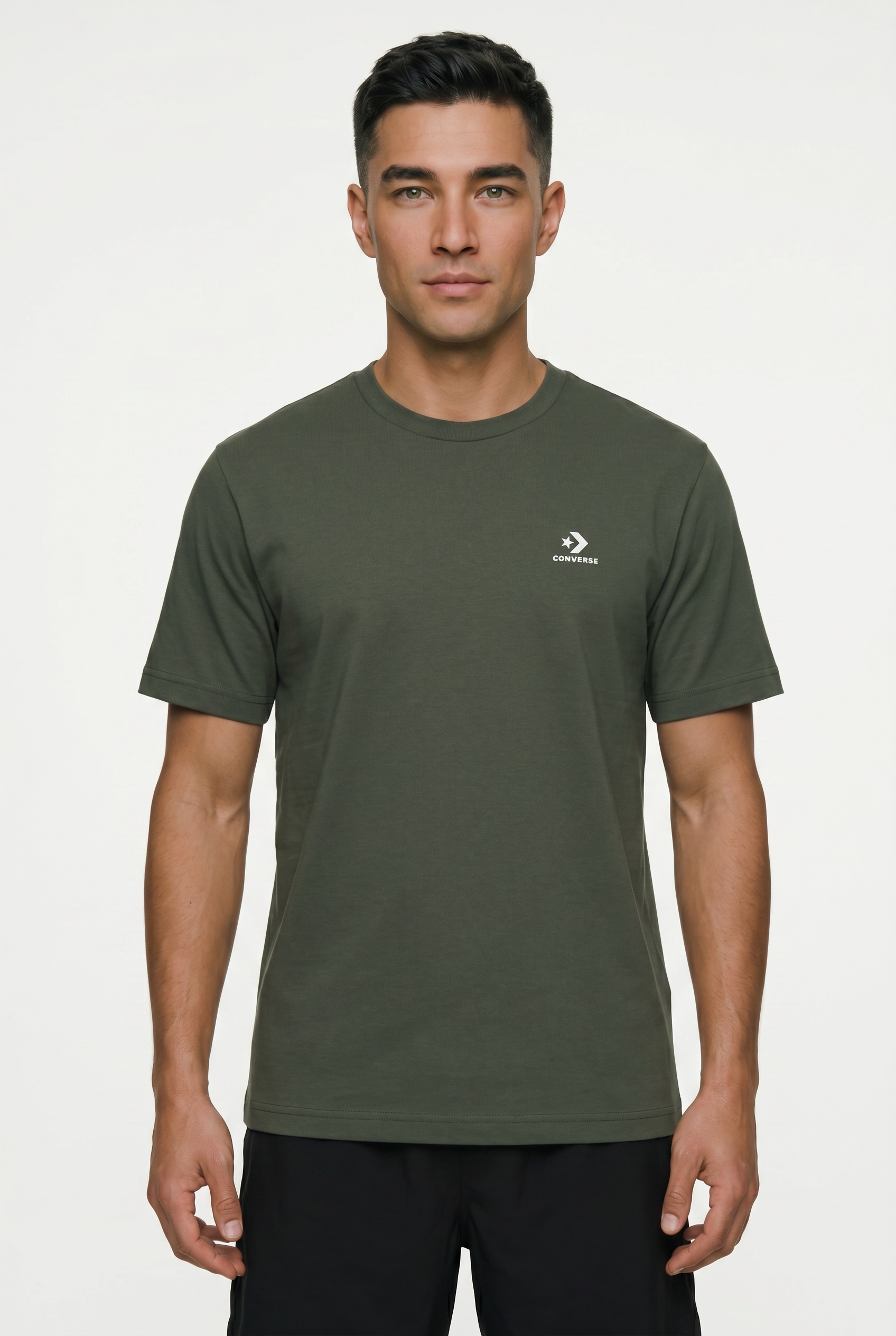 Image of Converse T-Shirt "STAR CHEV EMB TEE" Kurzarm, mit Rundhalsausschnitt, ohne Verschluss, aus Baumwolle