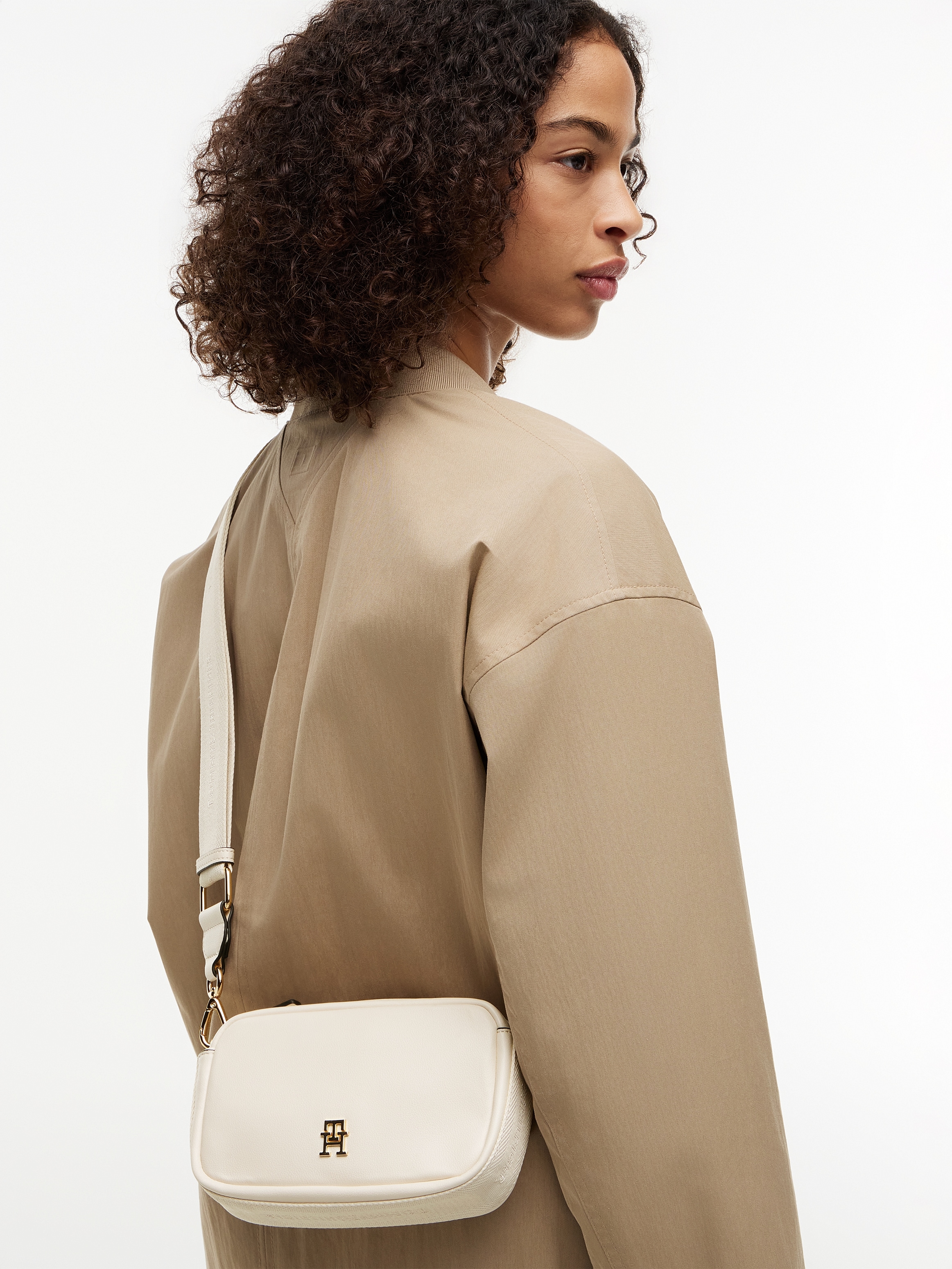 Tommy Hilfiger Sac à bandoulière »TH LOGOTAPE CAMERA BAG« Sac à main femme, sac épaule avec élément décoratif TH