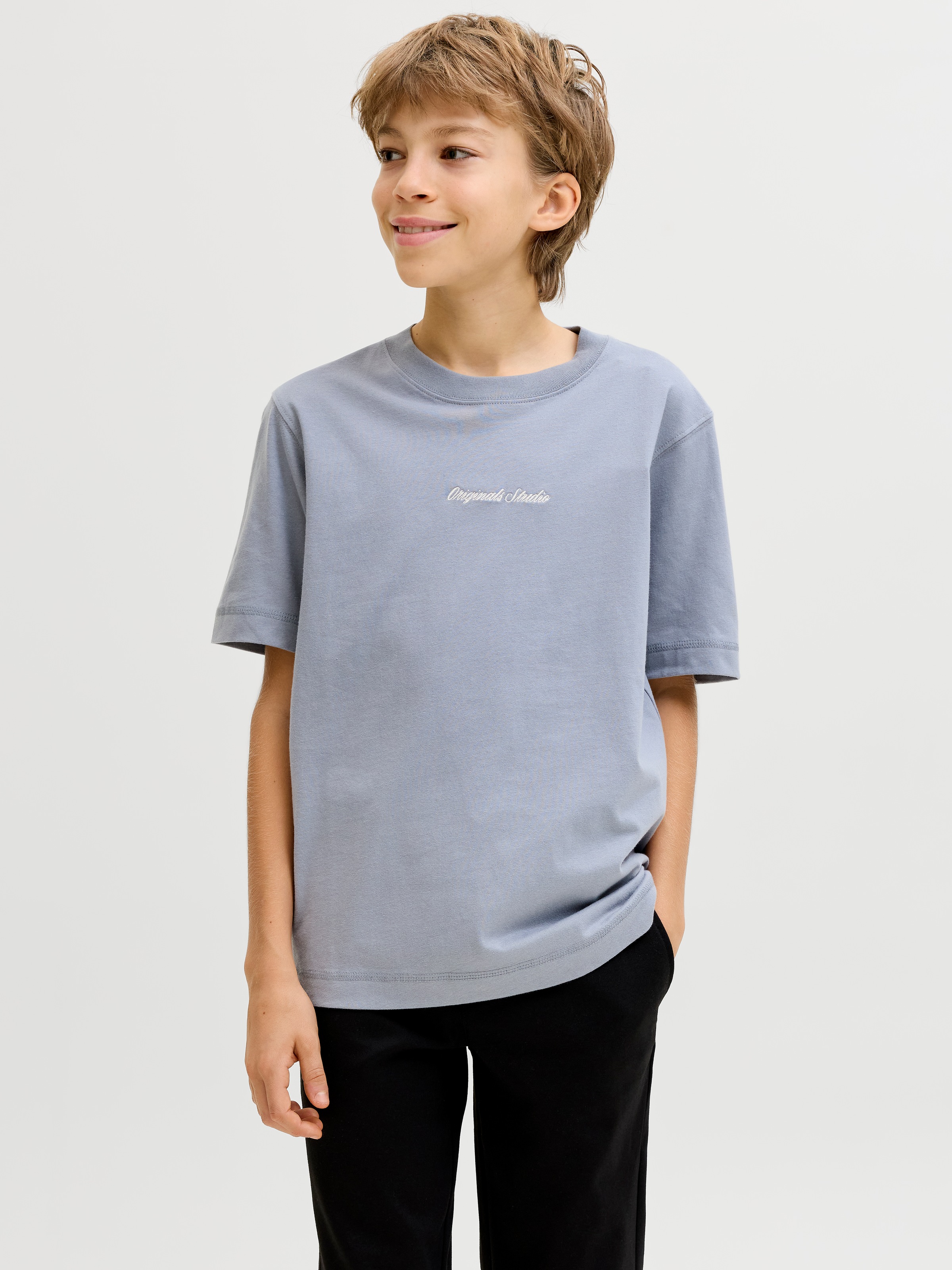 Jack & Jones Junior T-shirt »JORNORREBRO EMB TEE SS CN NOOS JNR« Baumwolle, relaxed fit, Kurzarm