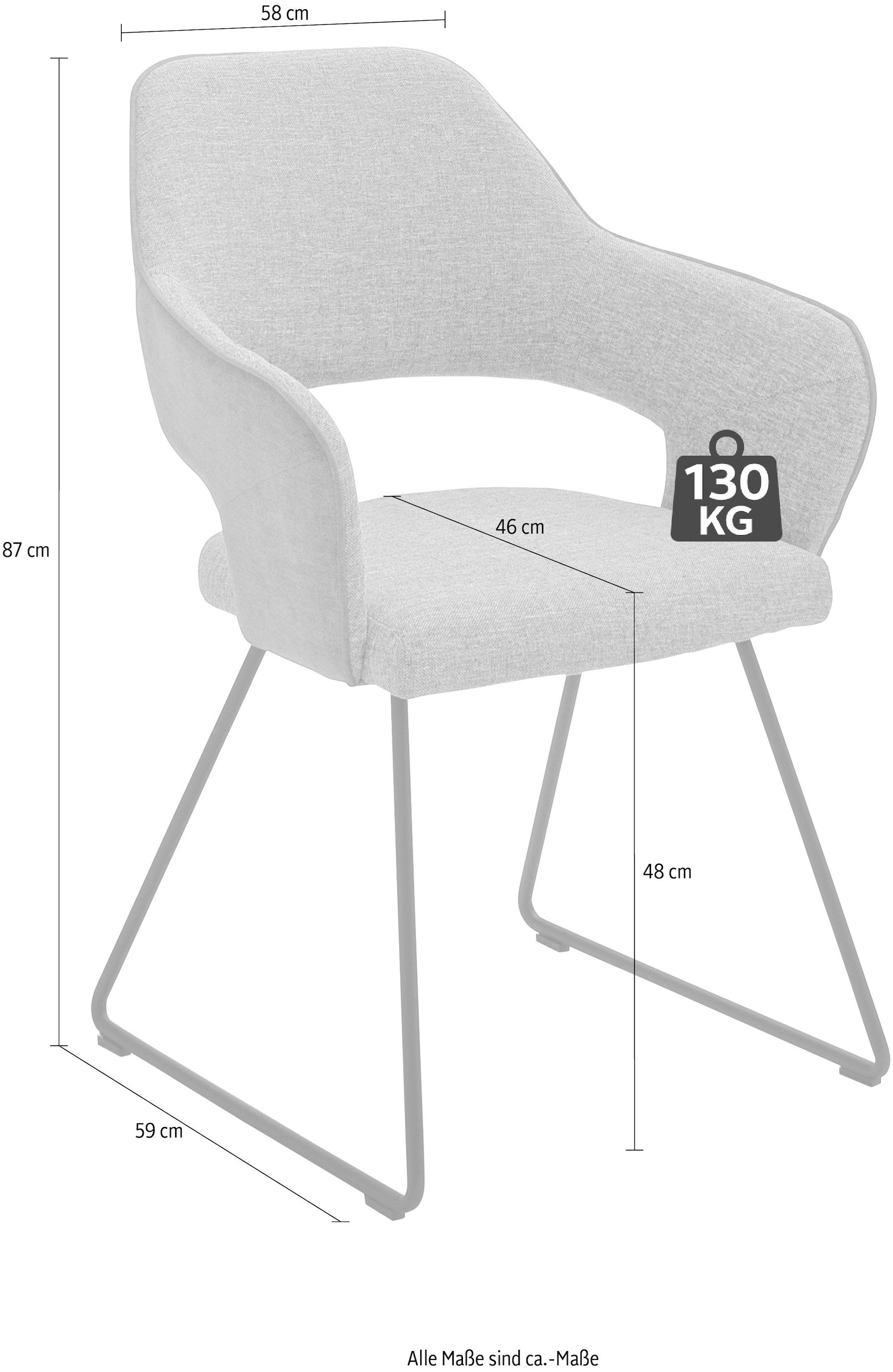 MCA furniture Stuhl bequem 130 »NEWCASTEL«, kaufen Kg belastbar bis 2er-Set, Stuhl