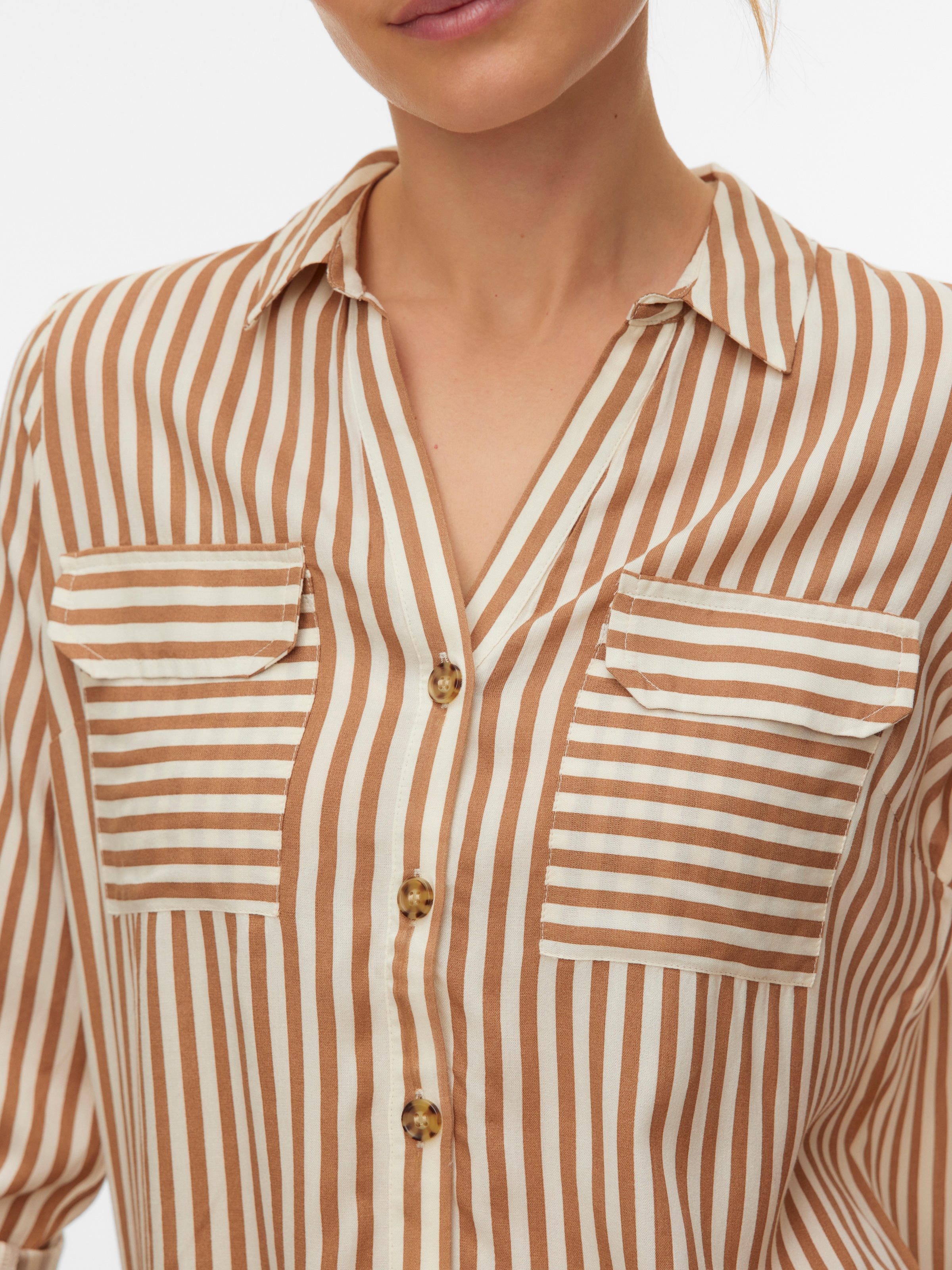 Vero Moda Hemdbluse »VMBUMPY L/S SHIRT NEW WVN GA NOOS« Viskose, regular fit
