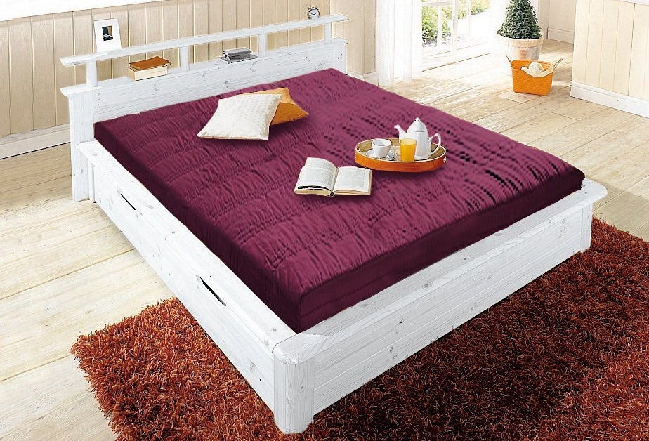 Image of Home affaire Funktionsbett »Finja«, aus massivem Kiefernholz, inklusive Rollrost, Kopfteil mit praktischer Ablagefläche bei Ackermann Versand Schweiz