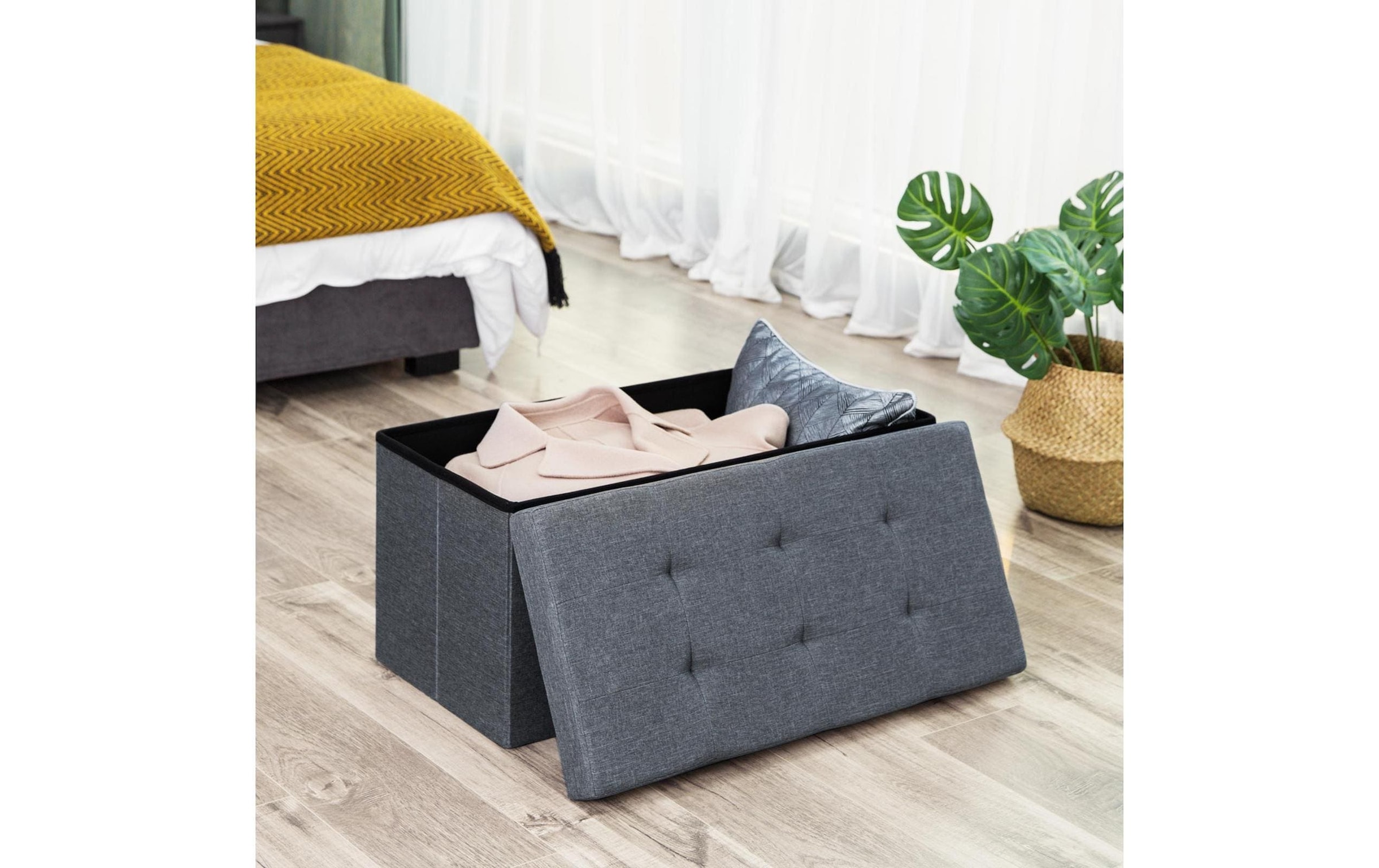 SONGMICS Sitztruhe »Ottomane mit Stauraum 76 x 38 cm«