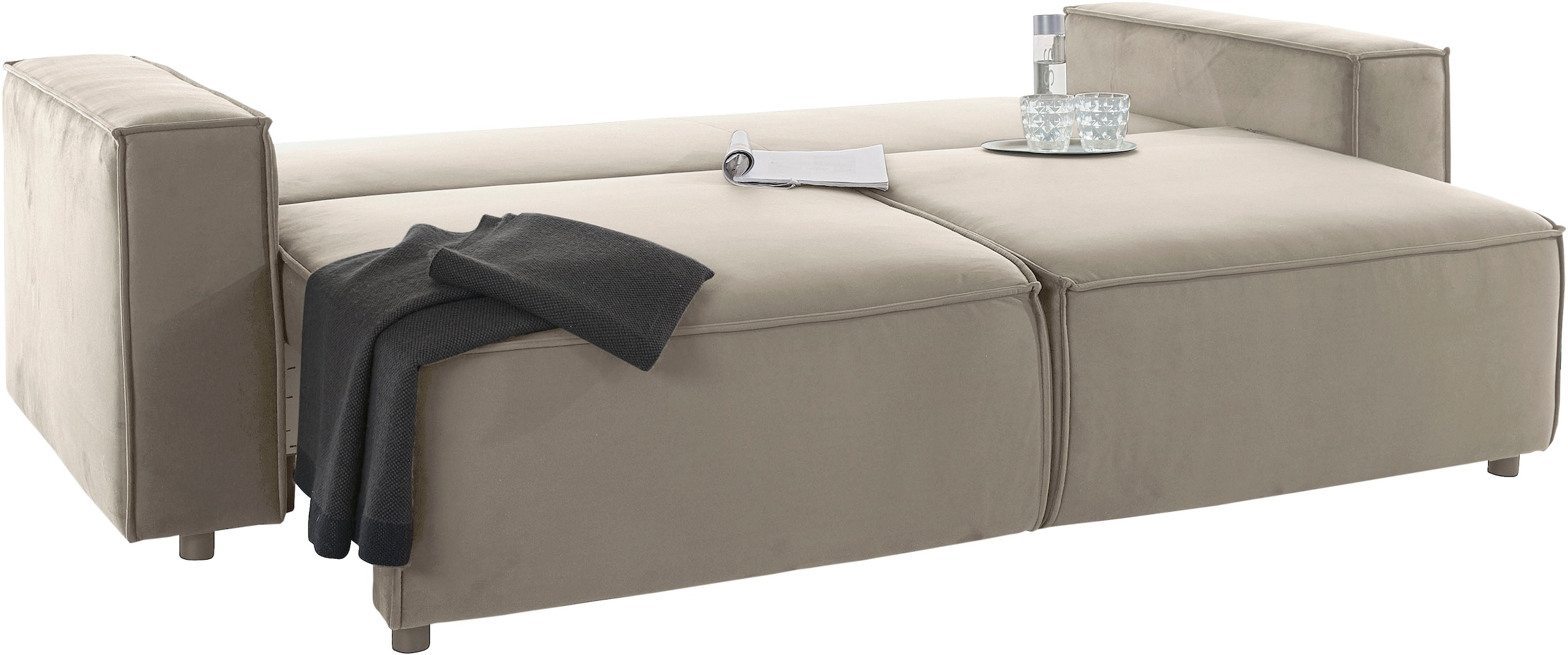 INOSIGN Schlafsofa »Marva« incl. Bettfunktion und Bettkasten, Federkern