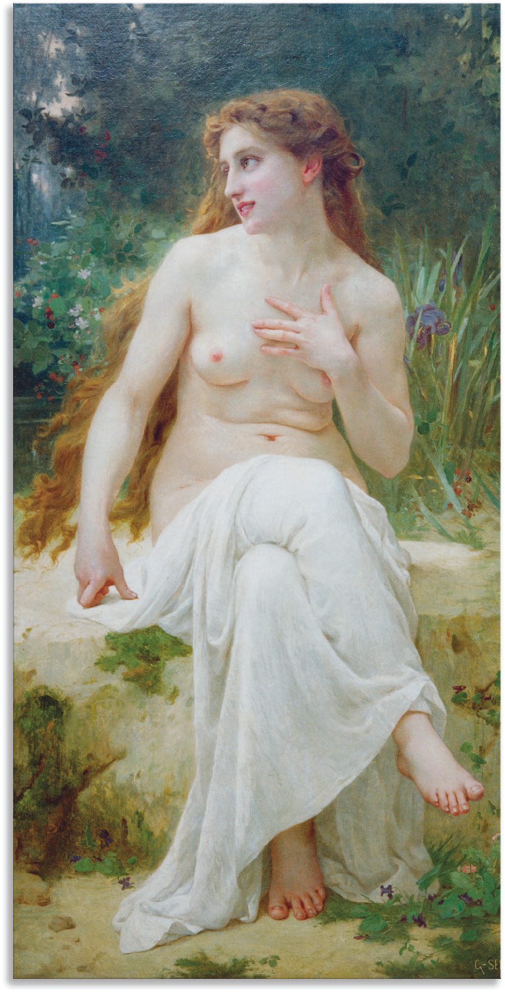 Image of Artland Wandbild »Nymphe, um 1910.«, Erotische Bilder, (1 St.), in vielen Grössen & Produktarten - Alubild / Outdoorbild für den Aussenbereich, Leinwandbild, Poster, Wandaufkleber / Wandtattoo auch für Badezimmer geeignet bei Ackermann Versand Schweiz