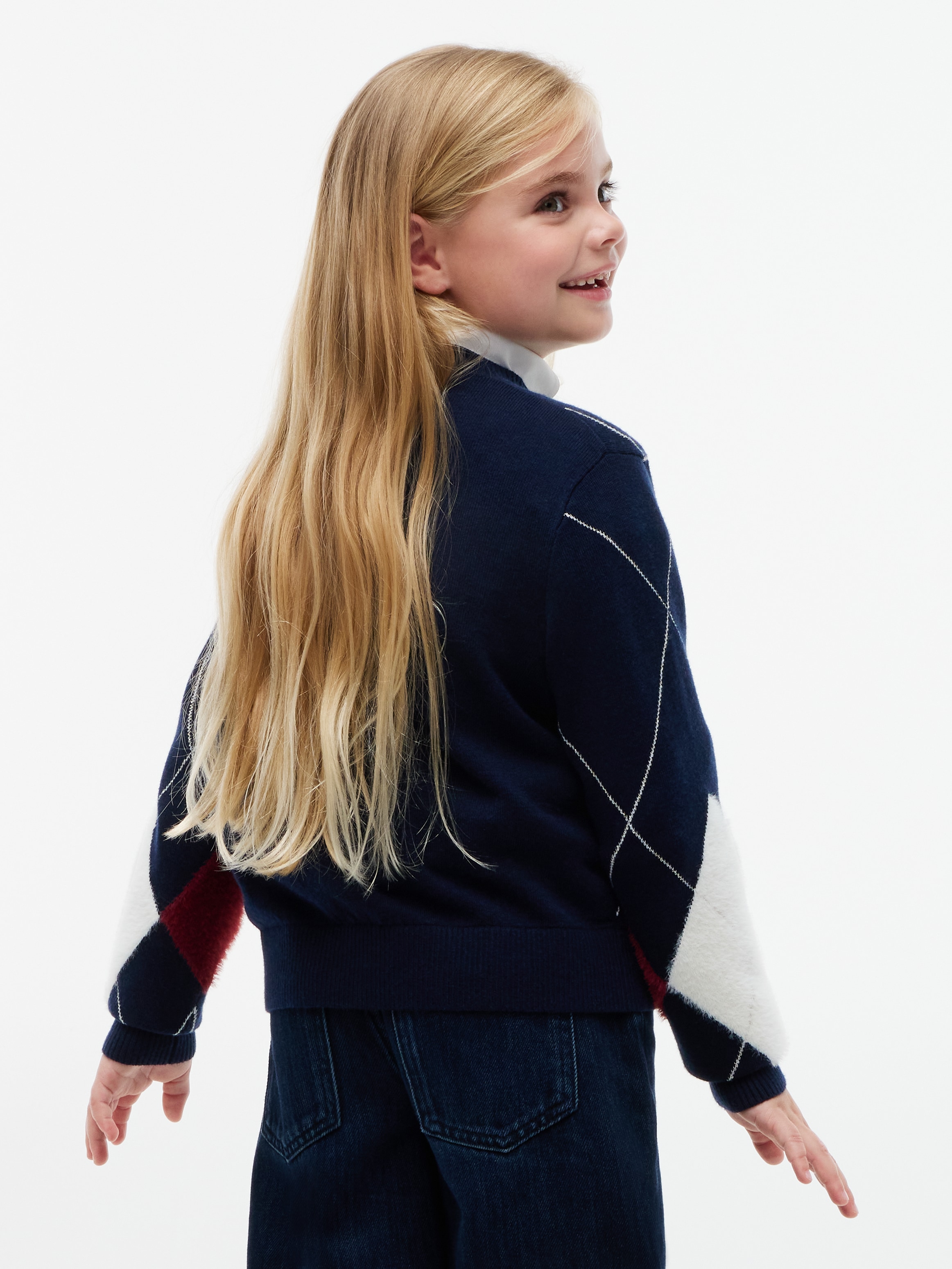 Tommy Hilfiger Veste en tricot avec laine, coupe régulière, enfants jusqu'à 16 ans