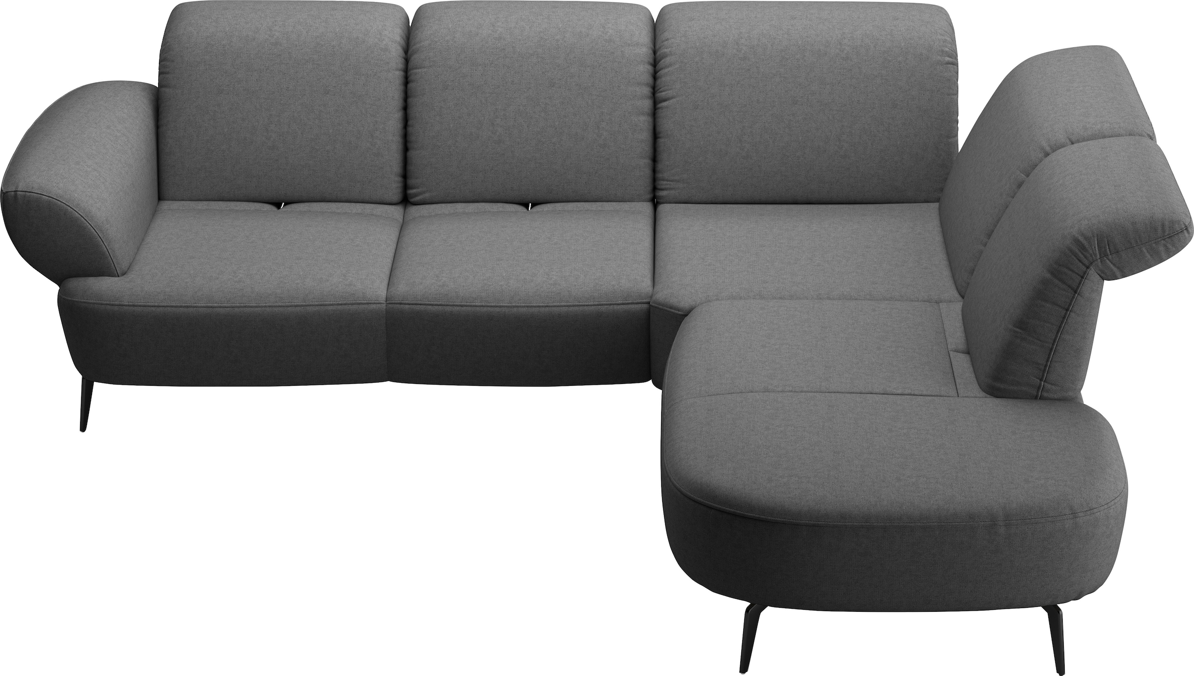 sit&more Ecksofa »Dance, L-Form, inkl. Sitztiefenverstellung«, inkl. Click&Seat, optional mit Kopfteilverstellung