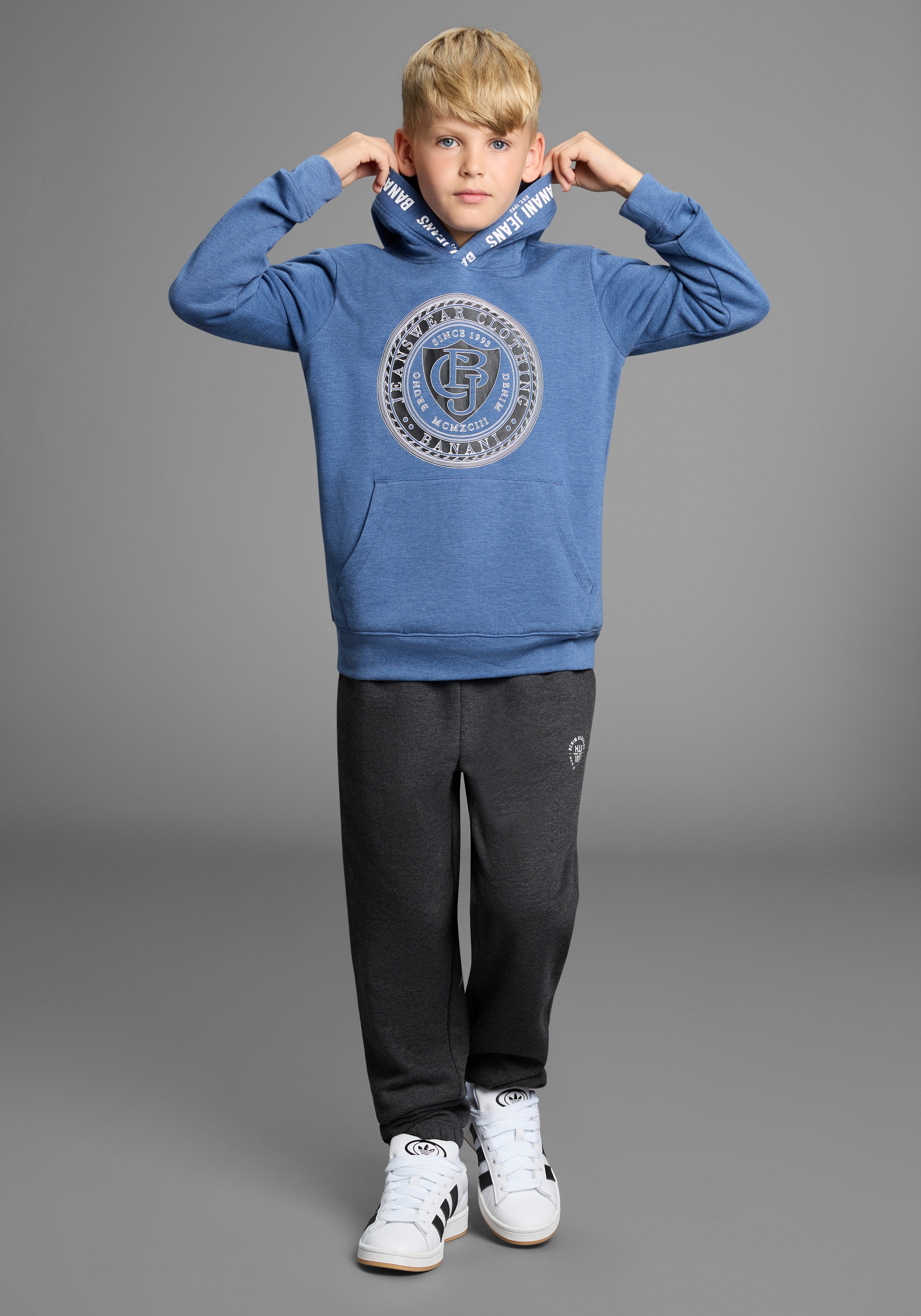 Bruno Banani Sweat à capuche »Hoodie mit Drucken« NEU: BRUNO BANANI für TEENS! Hoodie mit Logo-Drucken