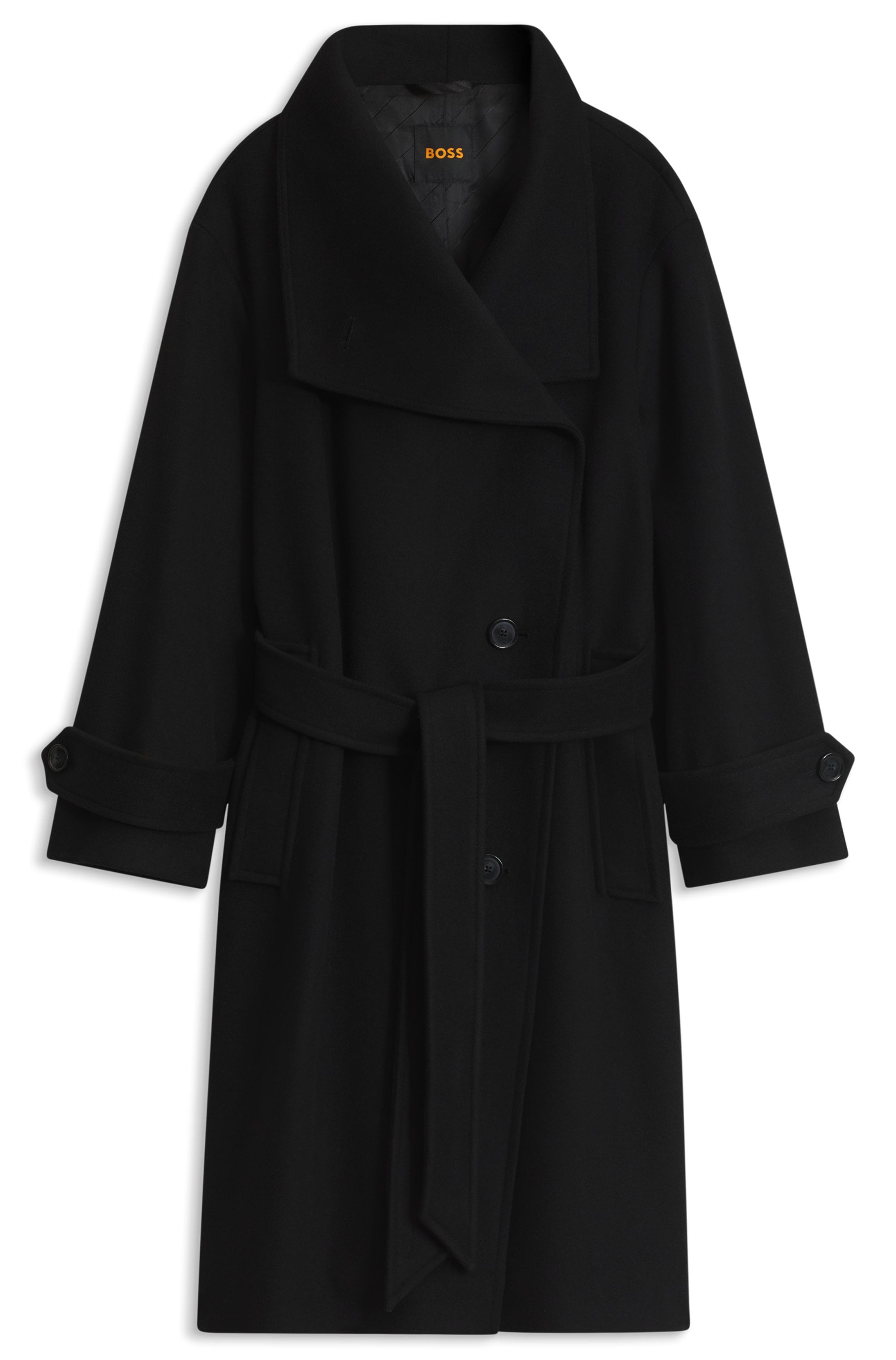 BOSS ORANGE Langmantel »Cayla Premium Damenmode« mit Wolle, Relaxed Fit