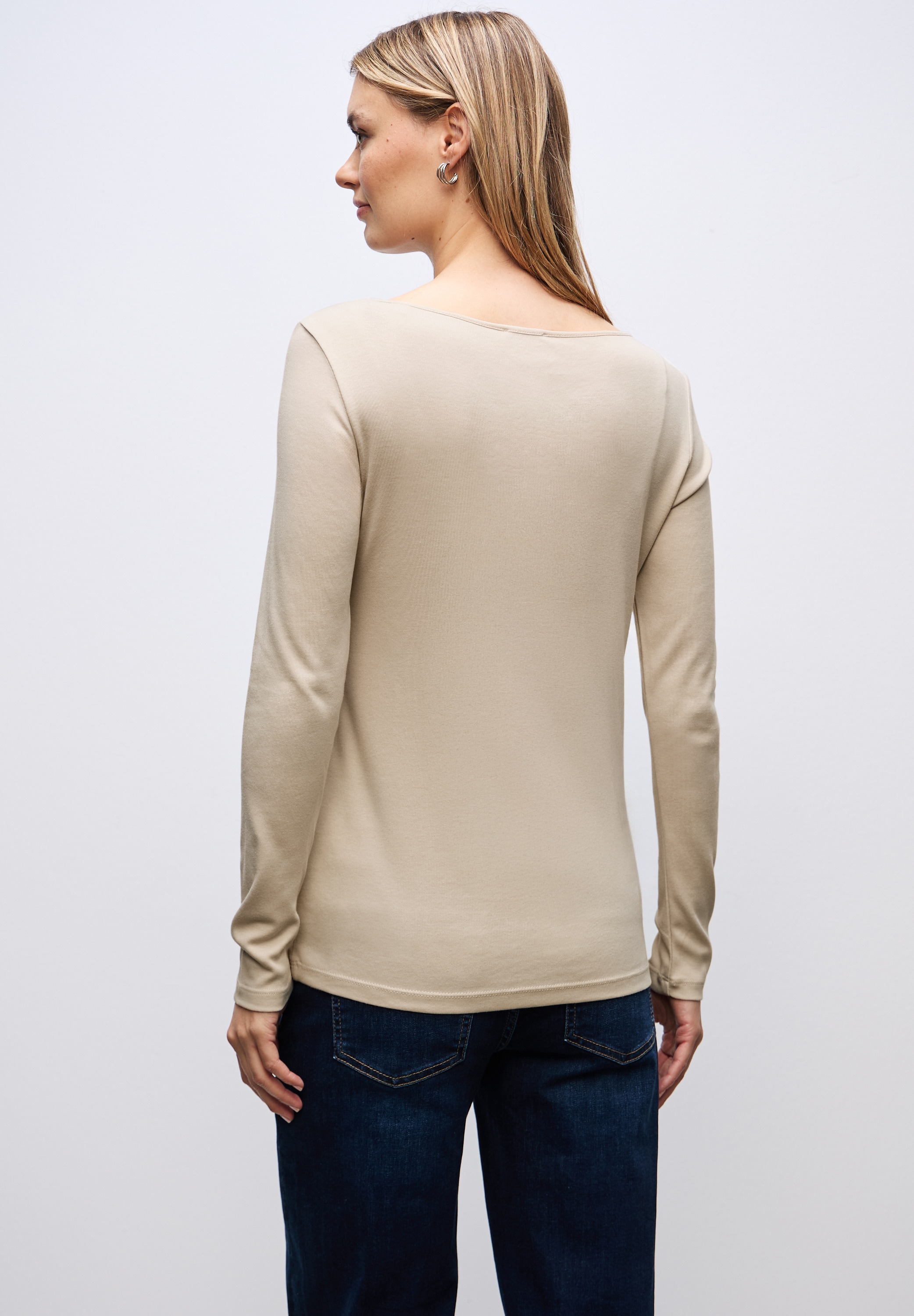 STREET ONE Langarmshirt »Style Lanea« mit U-Boot Ausschnitt