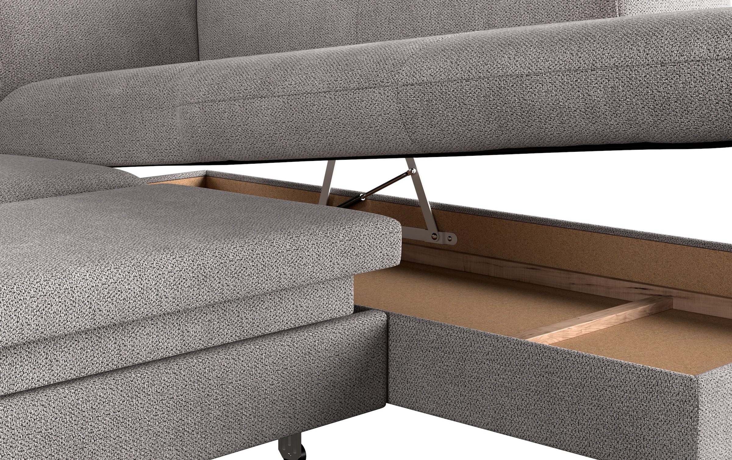 COTTA Ecksofa »Emma L-Form«, mit Kopfteilverstellung, wahlweise mit Bettfunktion & Bettkasten