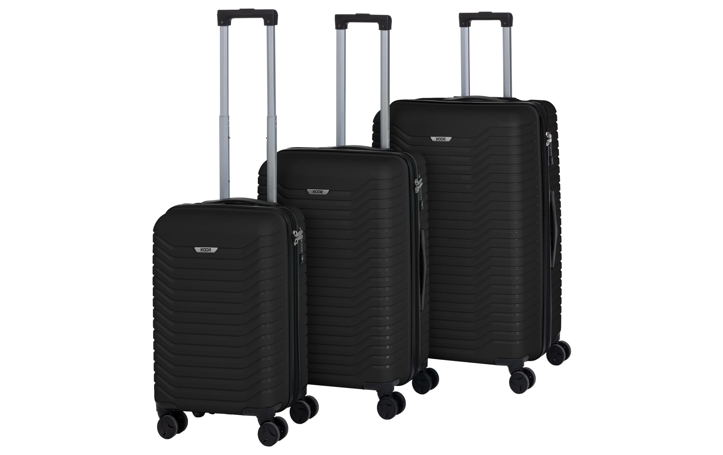 Image of KOOR Koffer "Manila 3-teilig Schwarz" 40 l