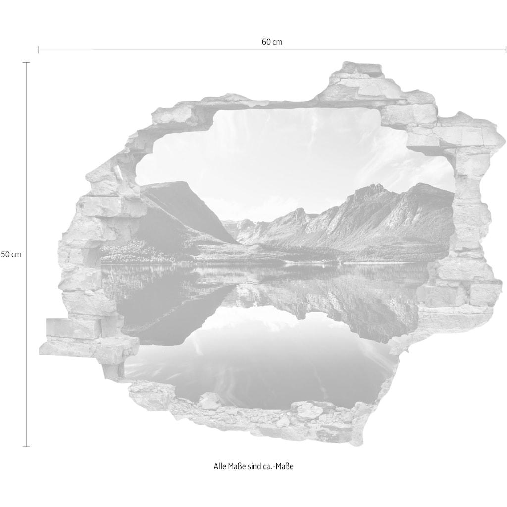 queence Wandtattoo »Spiegelnder Berg im See«, (1 St.)