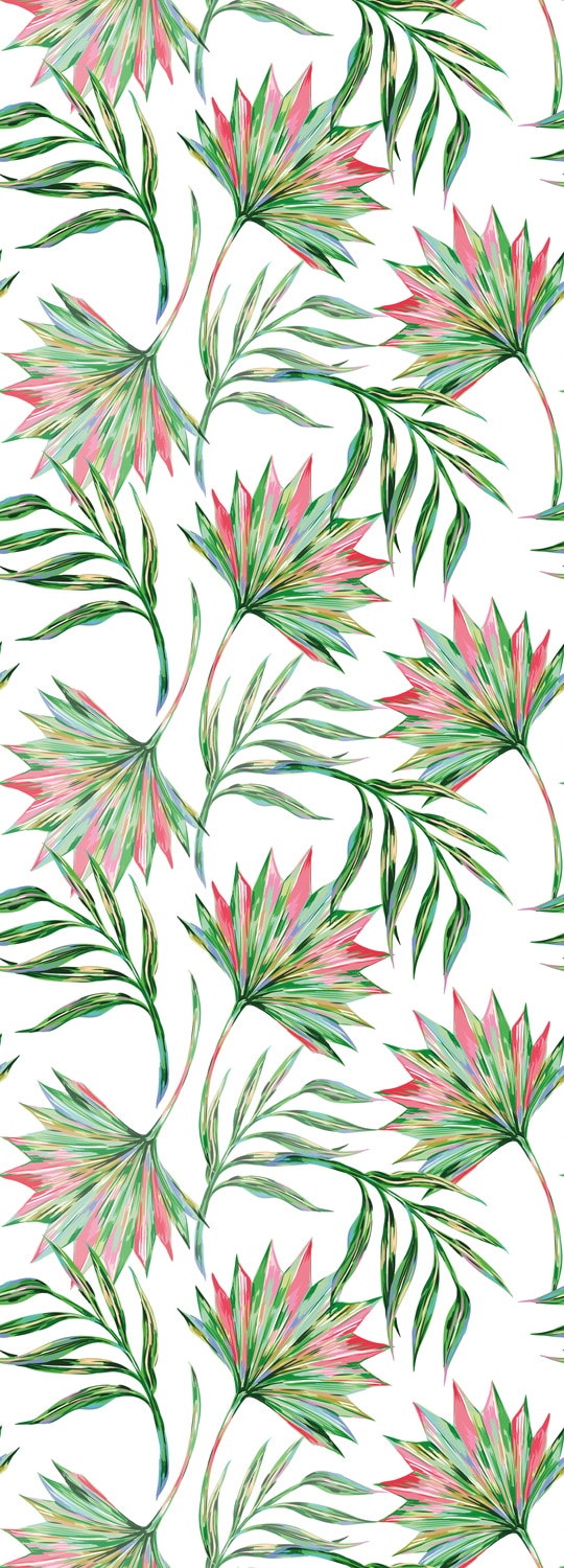 Image of queence Vinyltapete "Johannes" Motiv bedruckt botanisch floral gemustert natürlich glatt 90x250cm, selbstklebend, kinderleichte Anbringung, Sticker