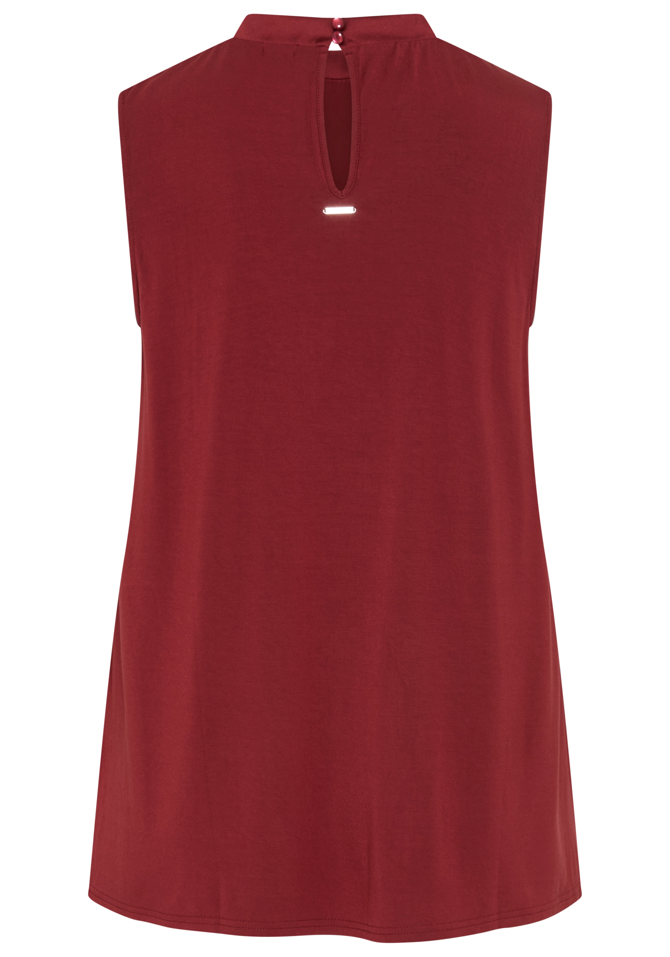 Laura Scott CURVE Top chemisier »Grosse Grössen« en ligne A, en satin et jersey, sans manches, longueur couvrant les hanches