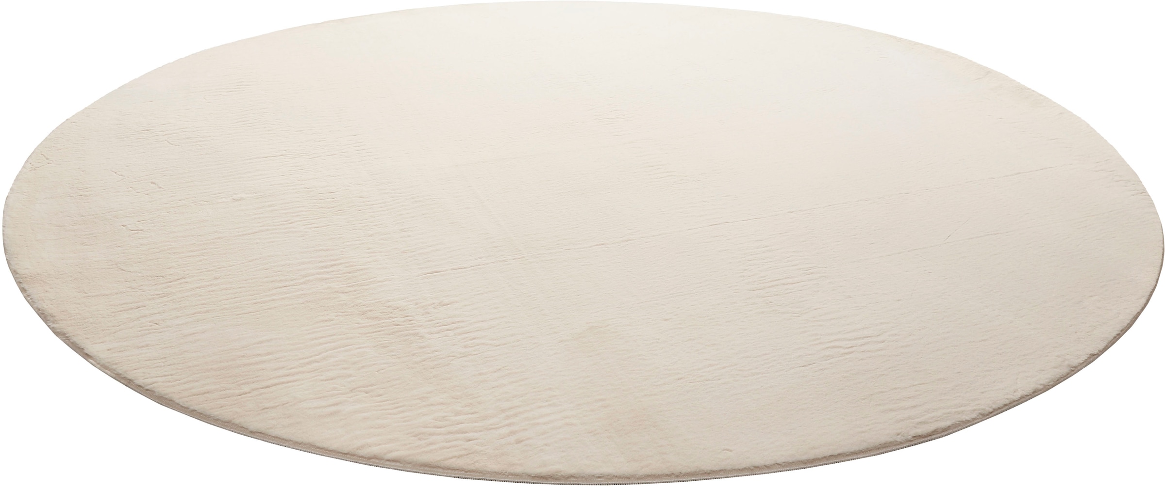 Homie Living Teppich »Villa Rosso« rund 15 mm Höhe Kurzflor, Uni-Farben, leicht glänzende Optik