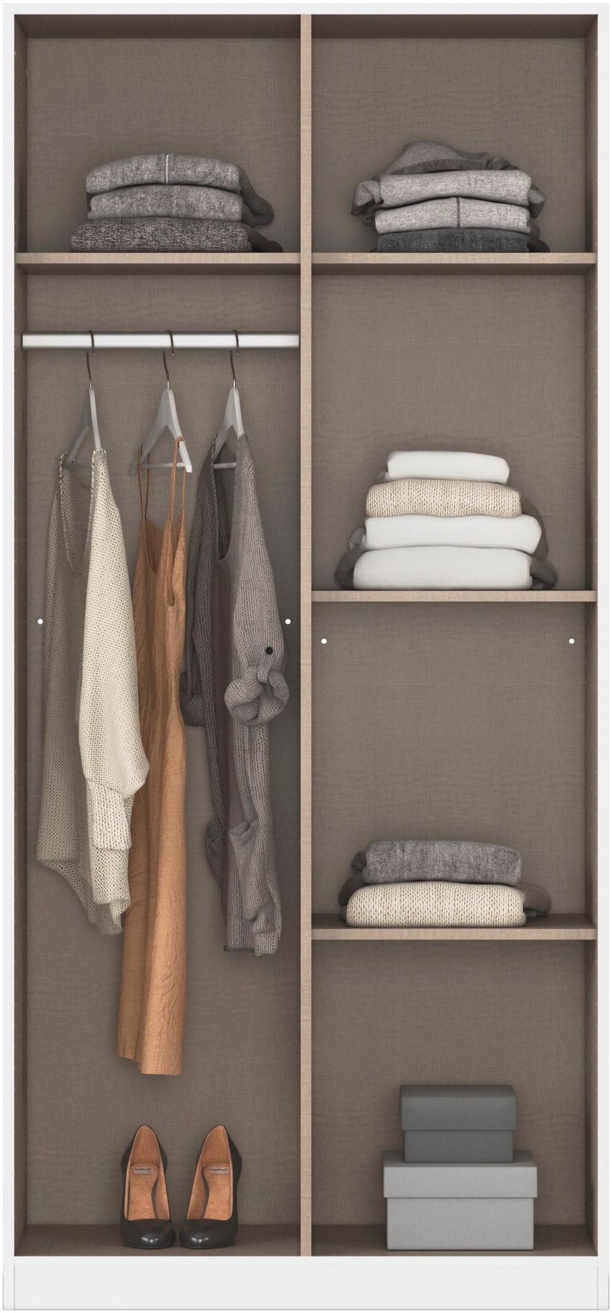 rauch Kleiderschrank »Schrank Garderobe Garderobenschrank Putzschrank Wäscheschrank BERGHEIM« Breite/Höhe/Tiefe: 91/197/54 cm,  mit viel Stauraum, rechte Tür abschliessbar 2 Schlüssel MADE IN GERMANY