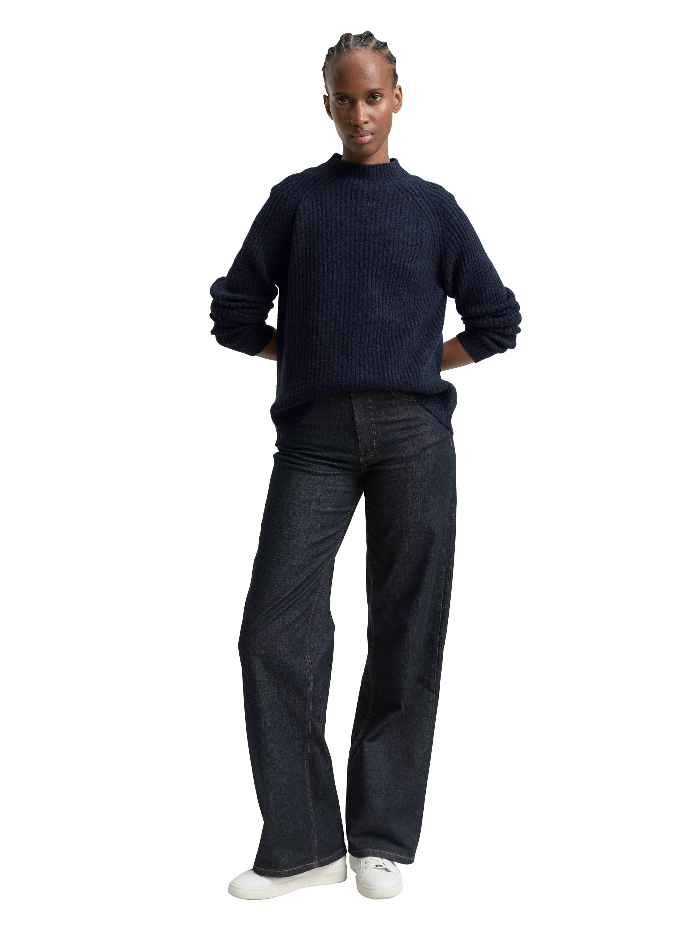 TOM TAILOR Denim Pull en tricot mit Stehkragen