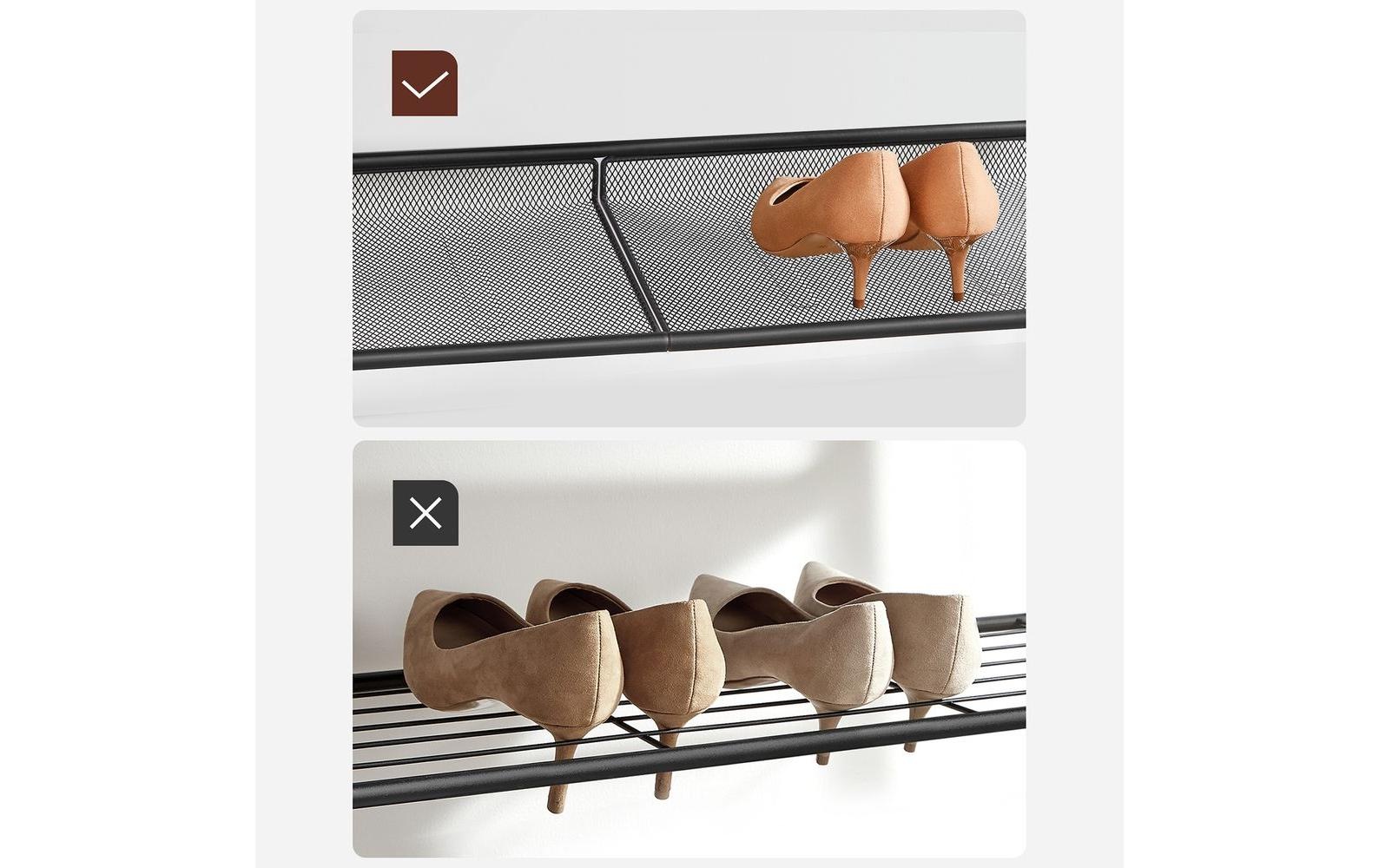VASAGLE Schuhstapler »75 x 93 cm Braun/Schwarz«