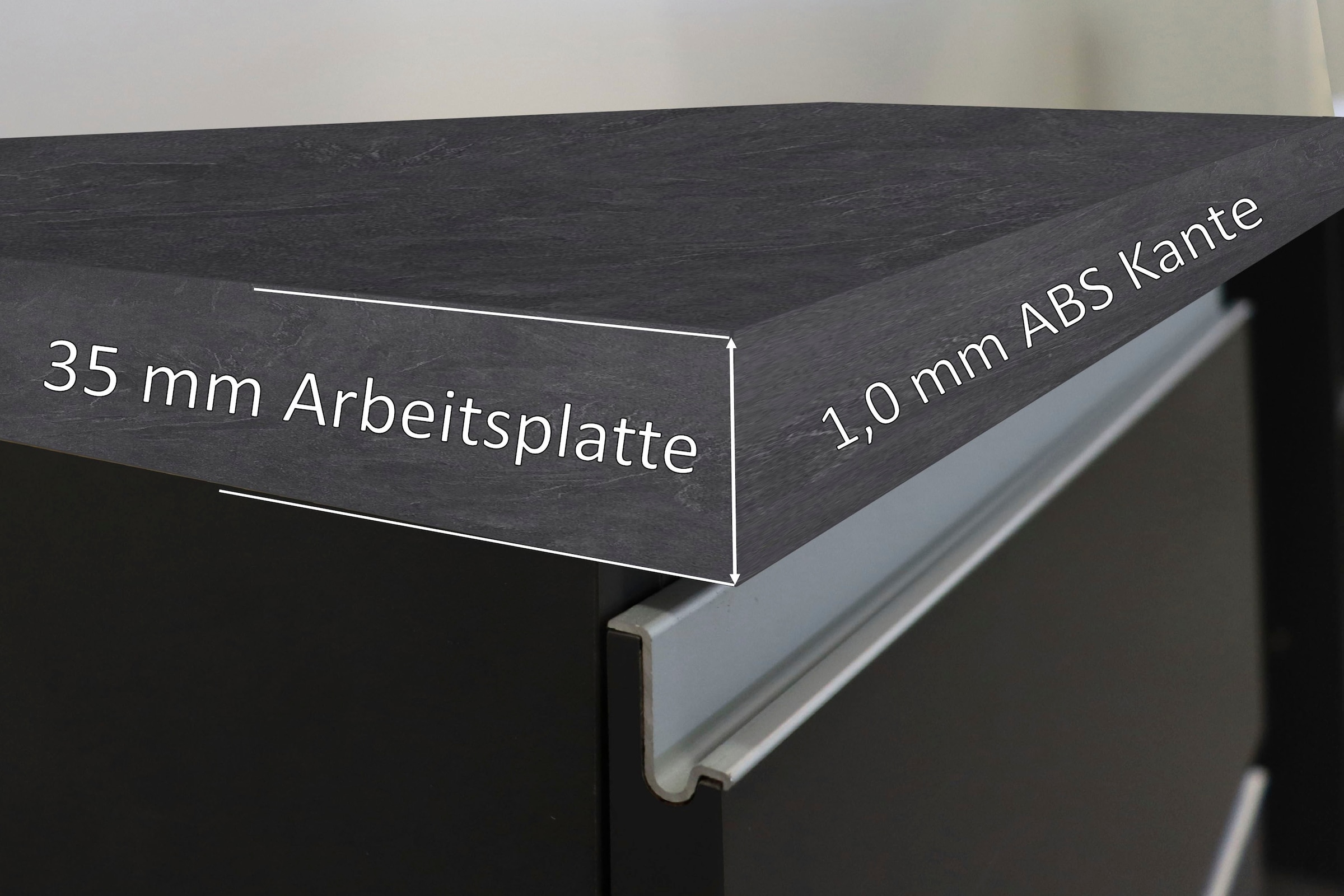 KOCHSTATION Kitchenette »KS-Sole« Breite 256 cm, mit Regalen und Fächern, ohne E-Geräte