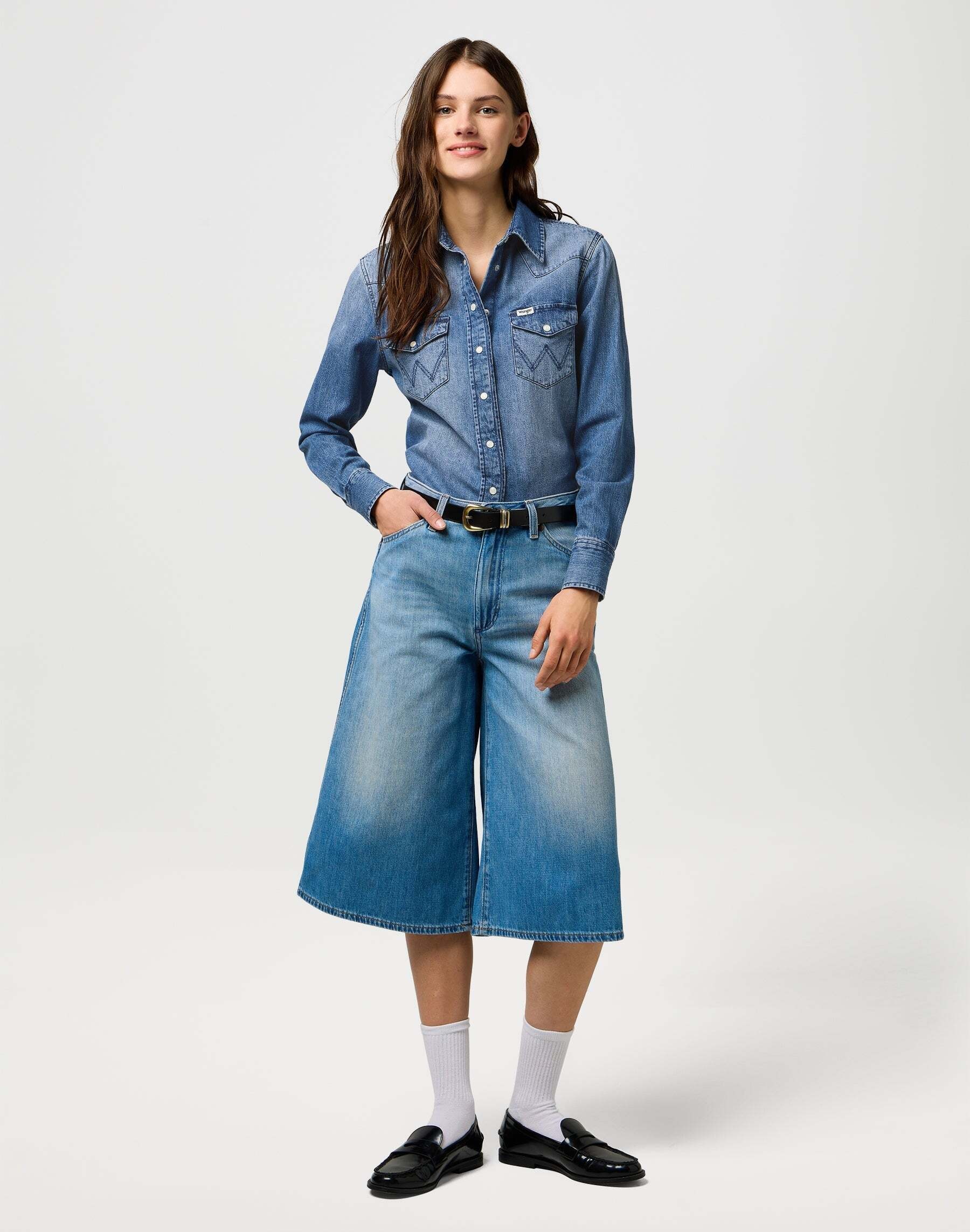 Wrangler Jeansbluse »WRANGLER Jeanshemd Heritage Shirt«