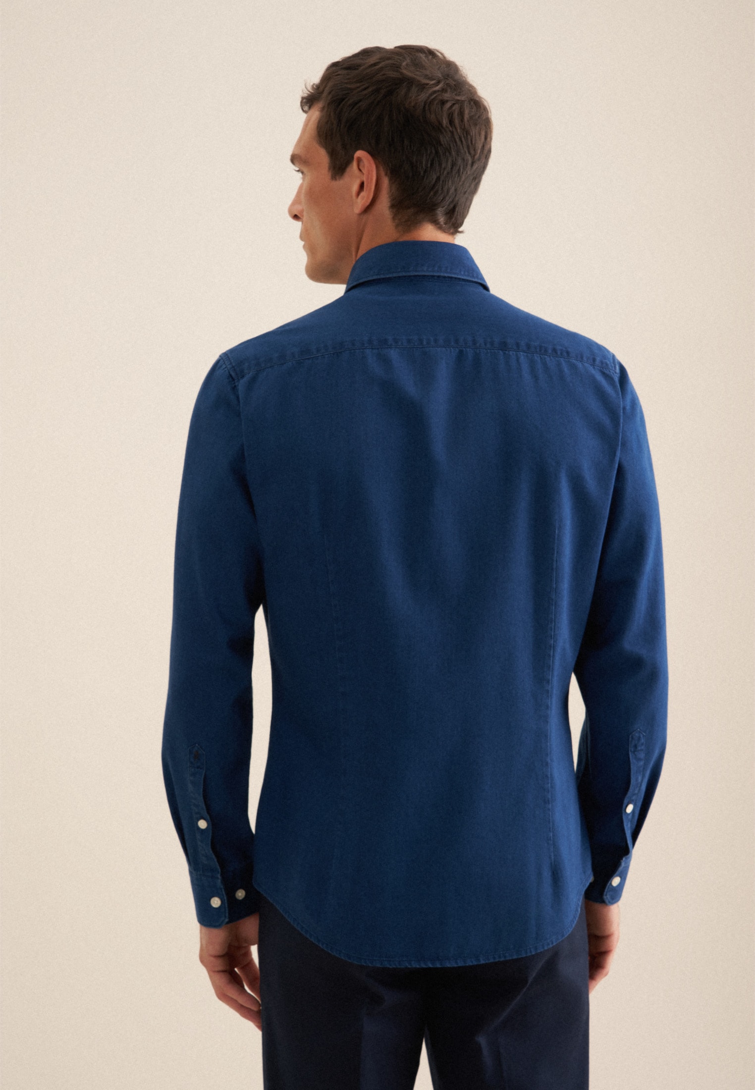 seidensticker Jeanshemd, Slim 1/1 Kentkragen Denim