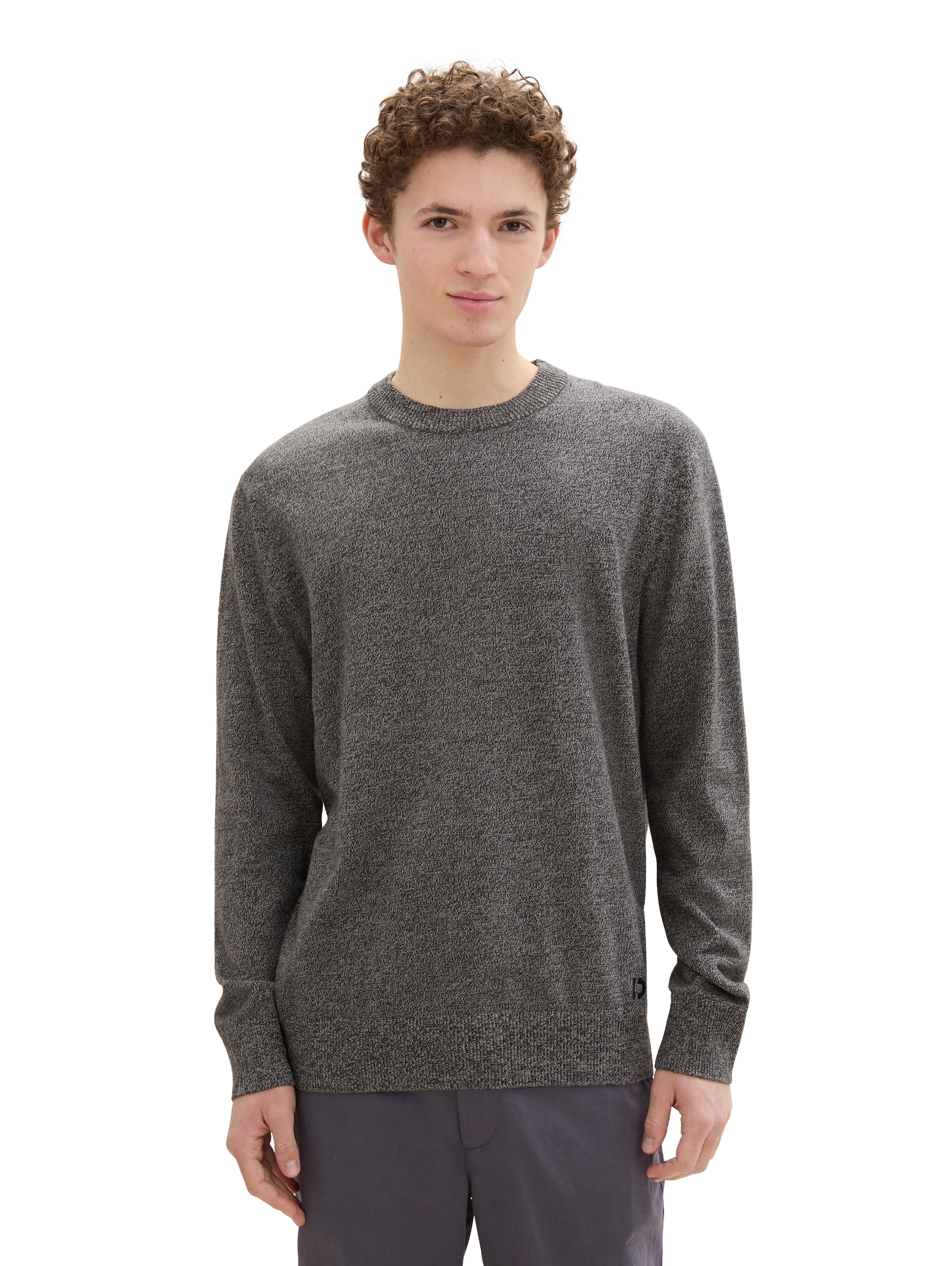 TOM TAILOR Denim Strickpullover, mit Rundhalsausschnitt