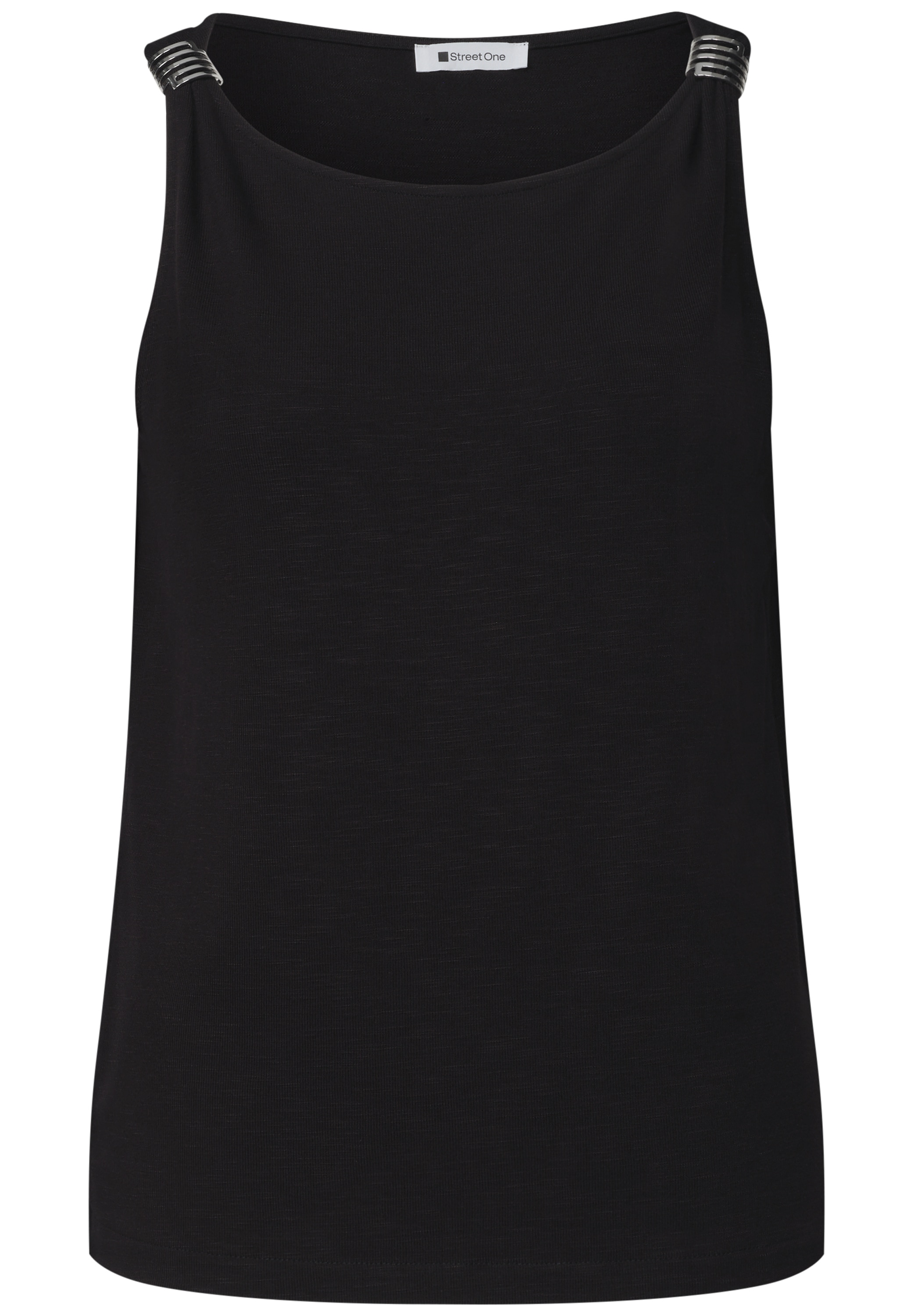 STREET ONE Strandtop Sommertop mit U-Boot-Ausschnitt und Schulterdetail