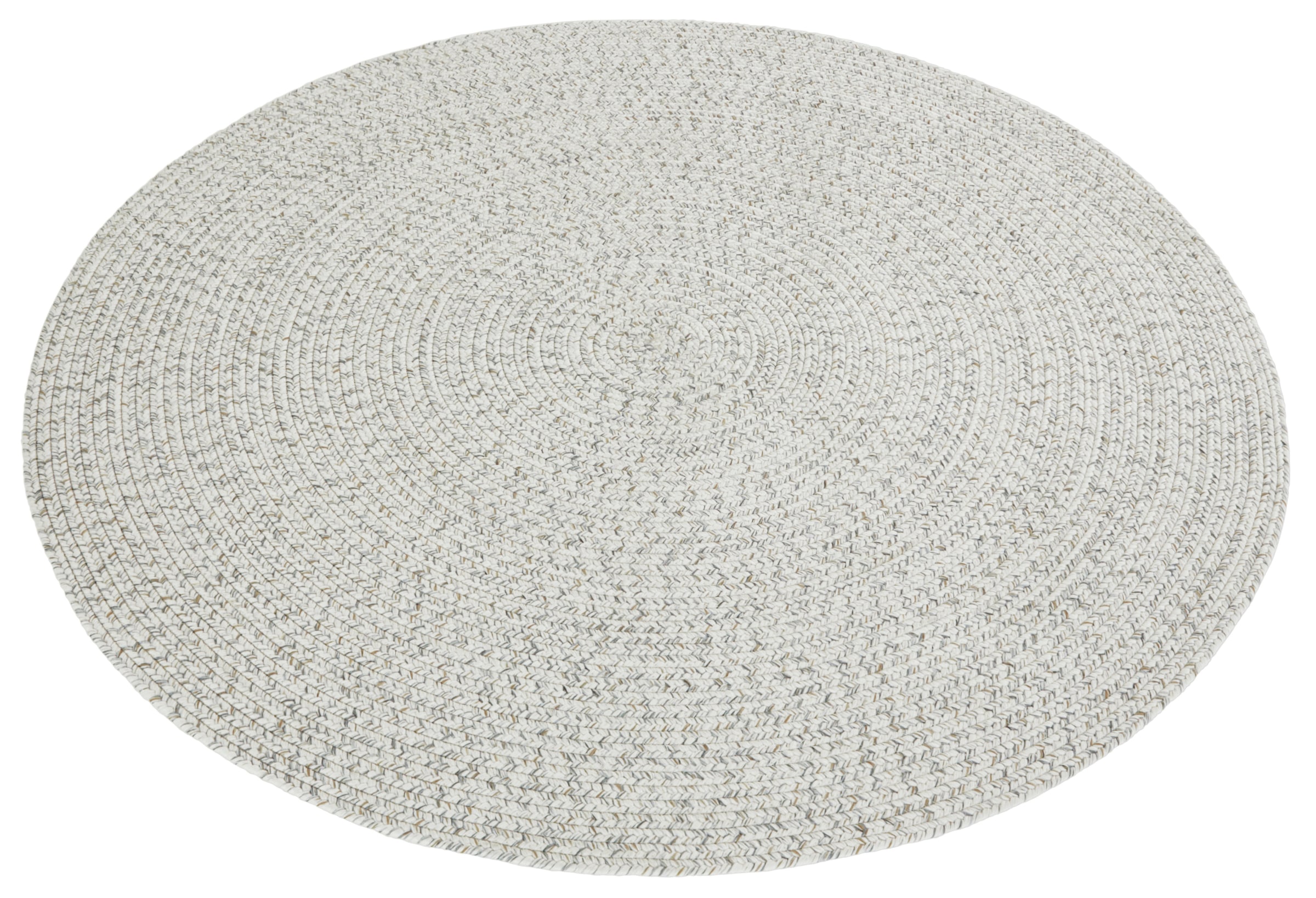 NORTHRUGS Teppich »Trenzado«, rund, 10 mm Höhe, In- & Outdoor, Handmade-Look, Gewebt, Wetterfest, Balkon, Wohnzimmer
