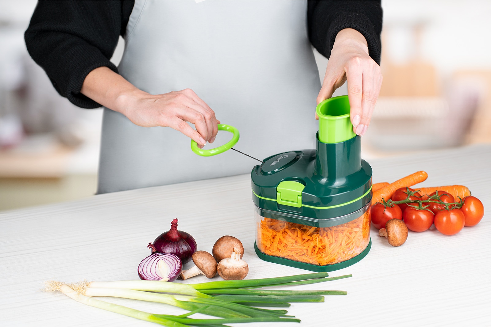 Genius Hachoir »Nicer Dicer Pegasus« Set 12-tlg., inkl. Behälter u. Deckel