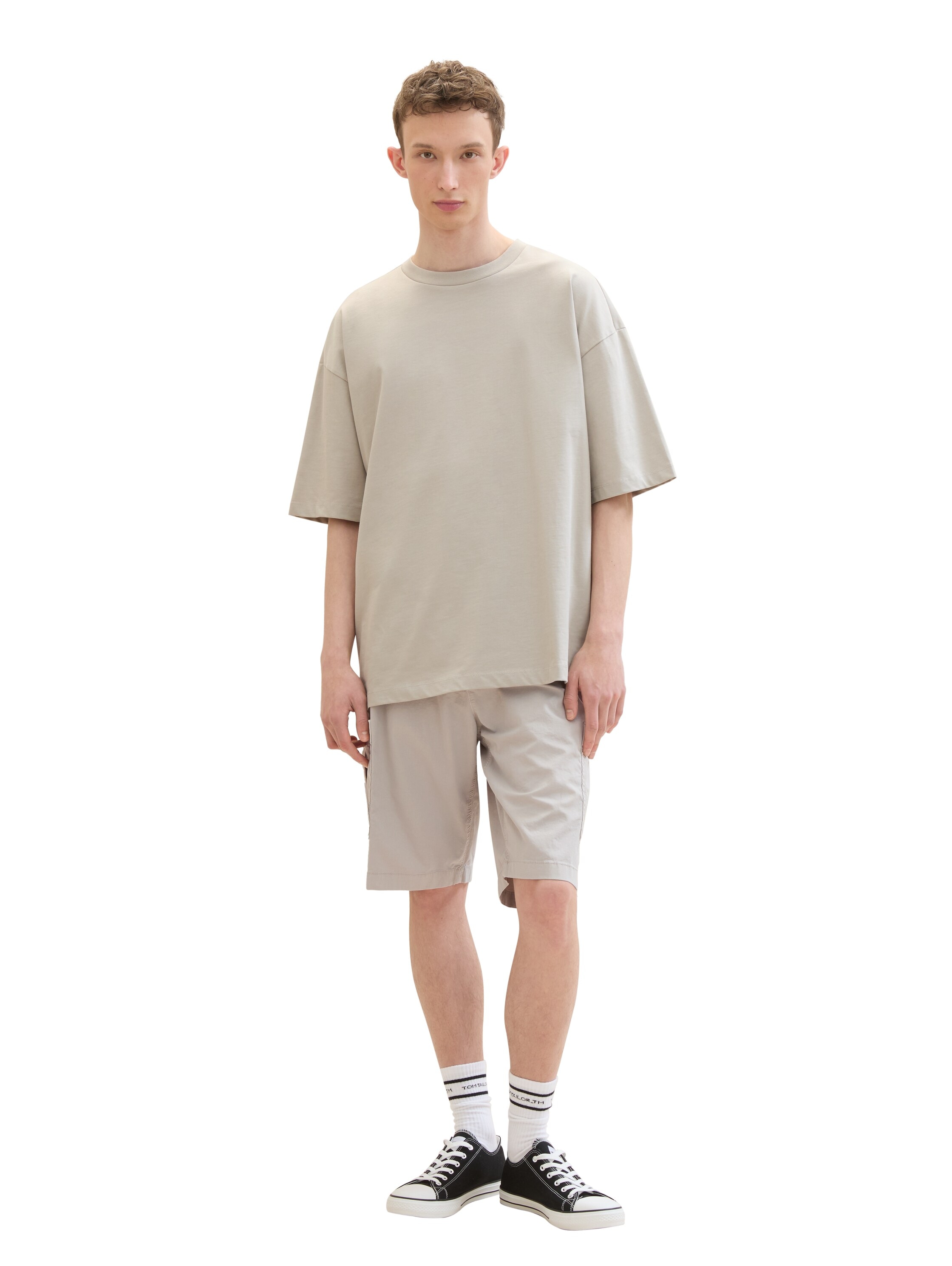 TOM TAILOR Denim Cargoshorts, Sommerhose unifarben