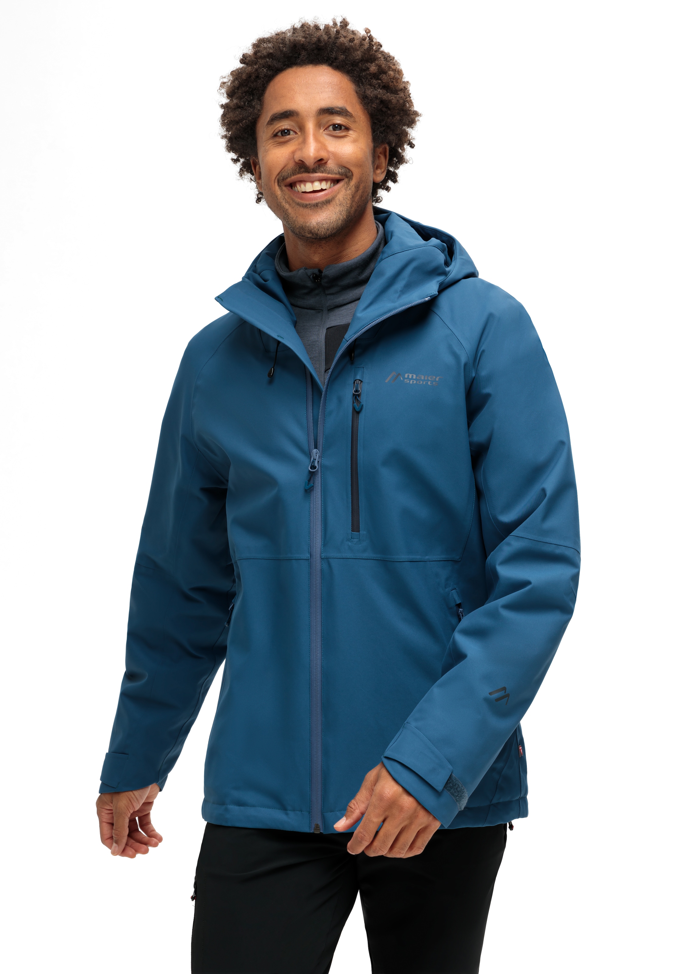 Maier Sports Outdoorjacke »AerialMove M«, Herren Wanderjacke, atmungsaktiv und wasserdicht, Regenjacke mit Kapuze