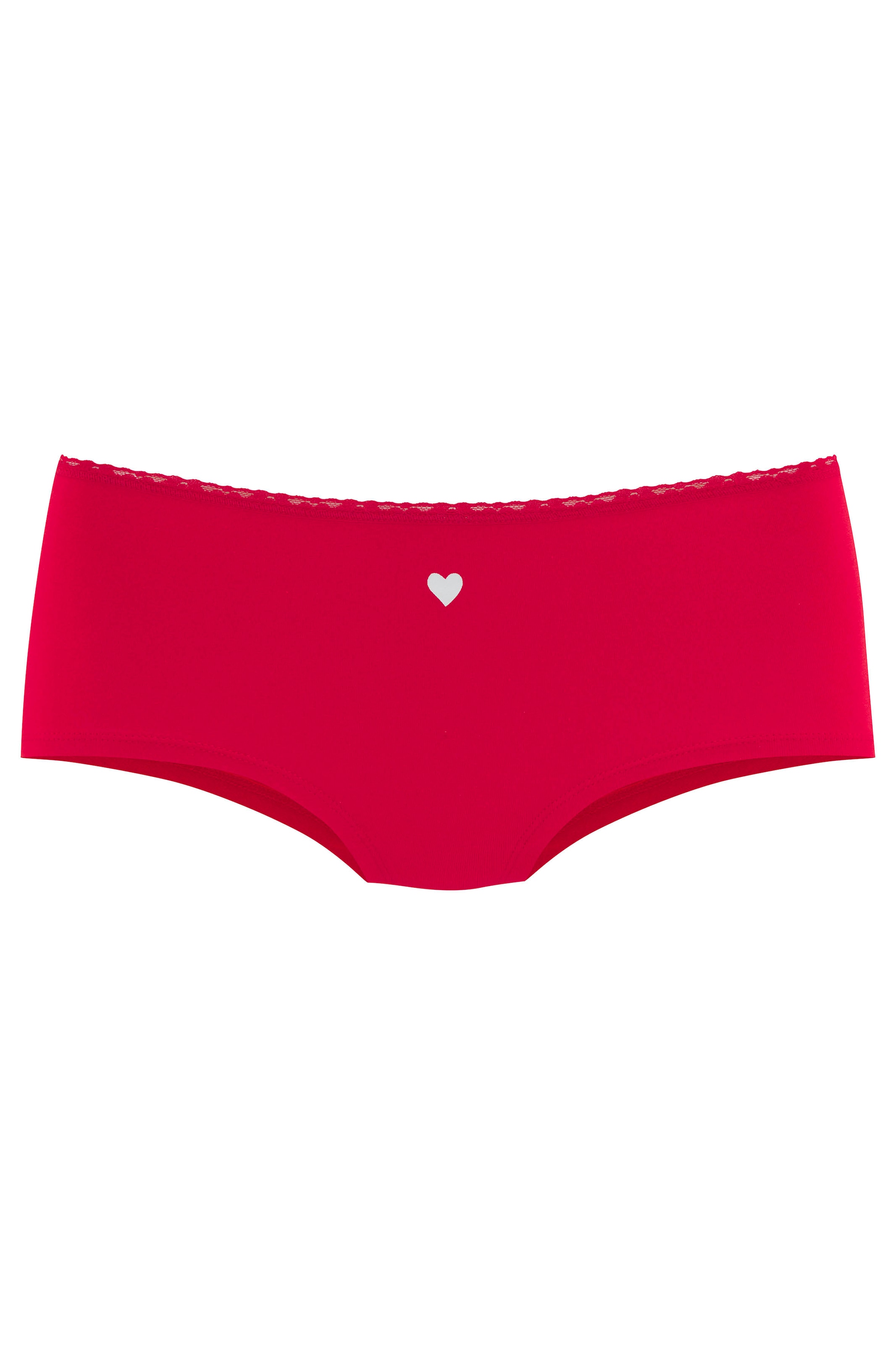 LASCANA Panty, (5er-Pack), mit süssen Herzchen-Prints und aus elastischer Baumwoll-Qualität