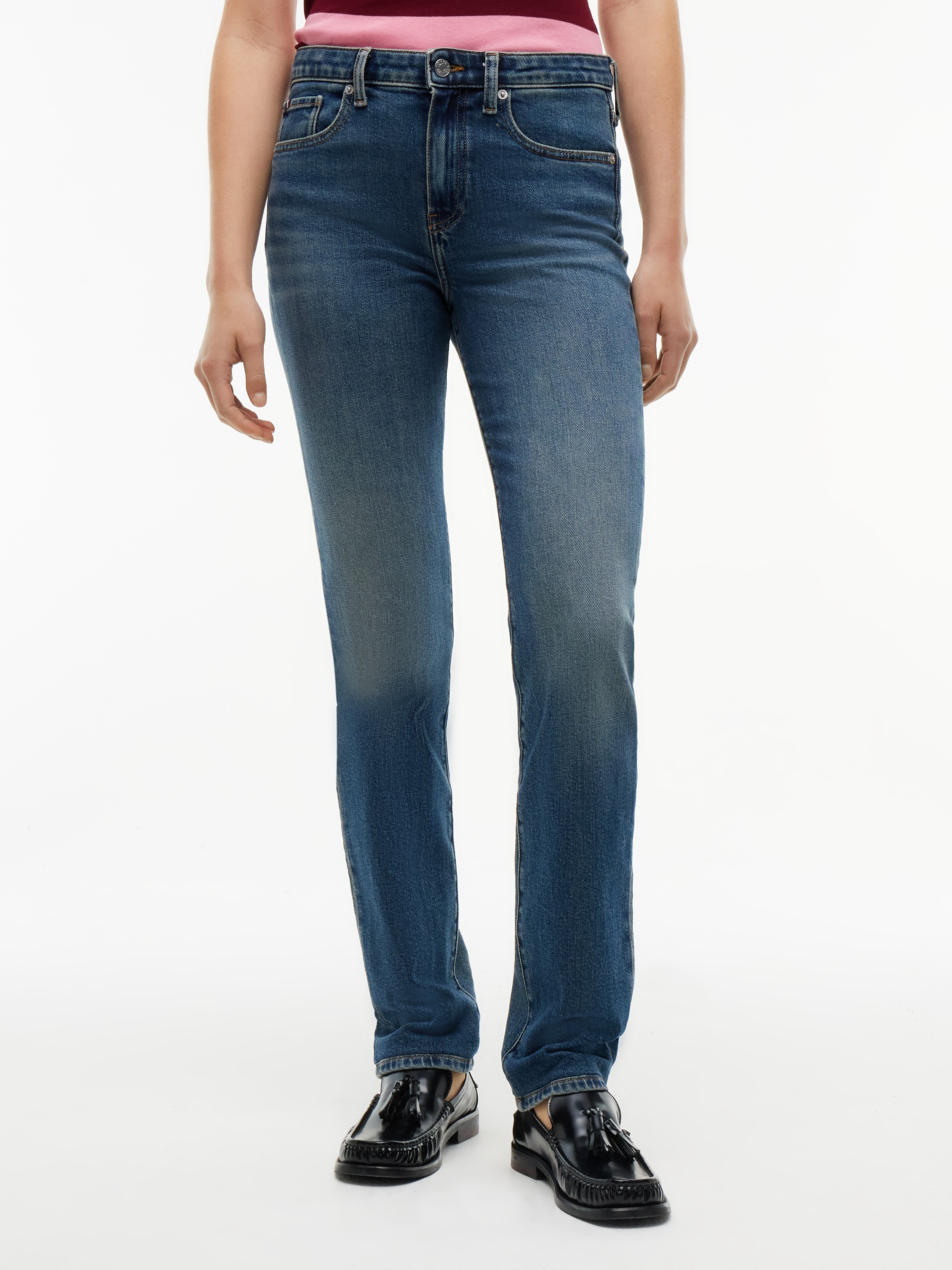 Tommy Hilfiger Slim-fit-Jeans »HARLOW MID RISE SLIM ESSENTIAL« Baumwollmischung, slim fit, mid waist