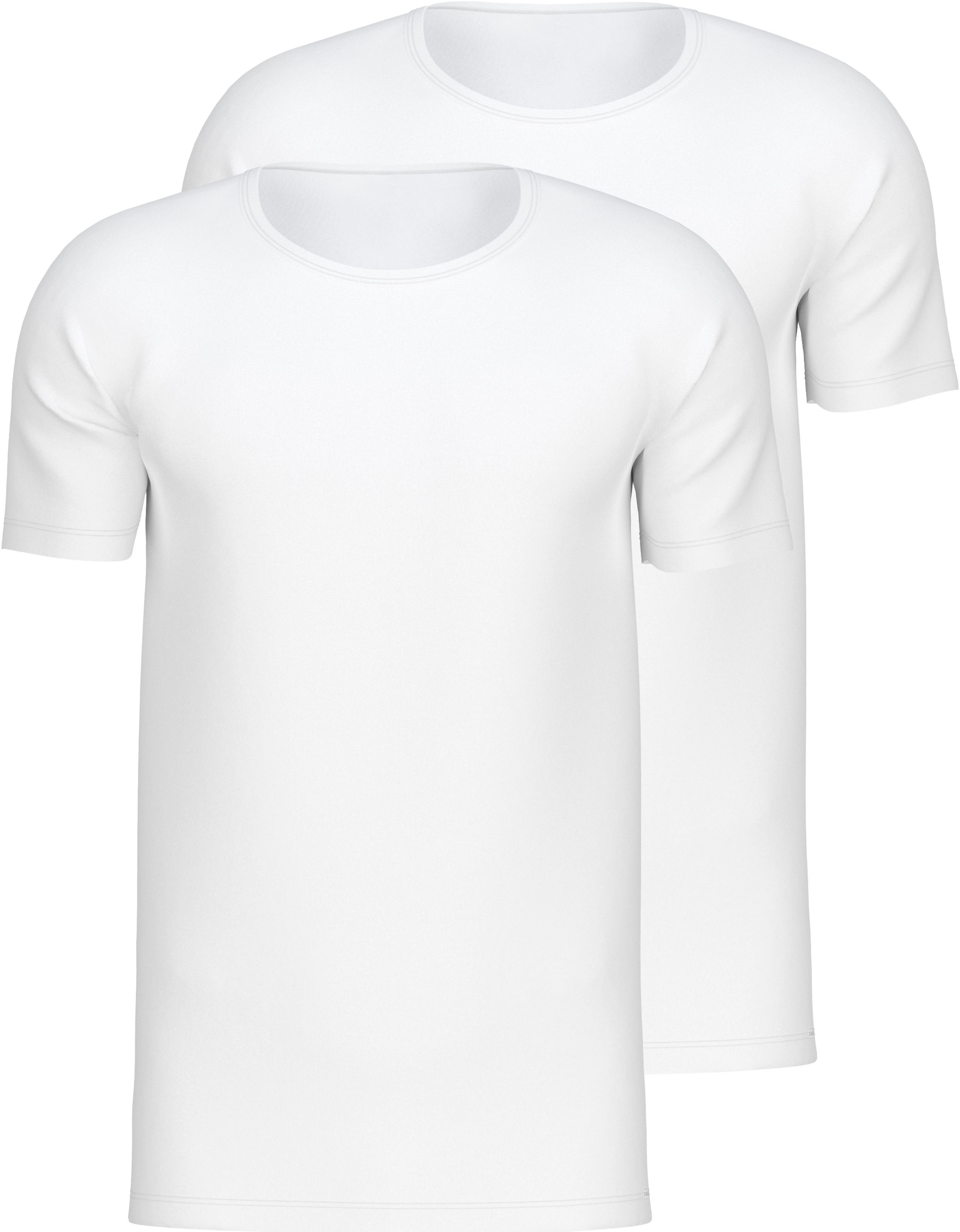 Image of CALIDA T-Shirt "Natural Benefit" 2er Pack, Rundhals-Ausschnitt, kurzärmelig, Single Jersey, elastisch, weich