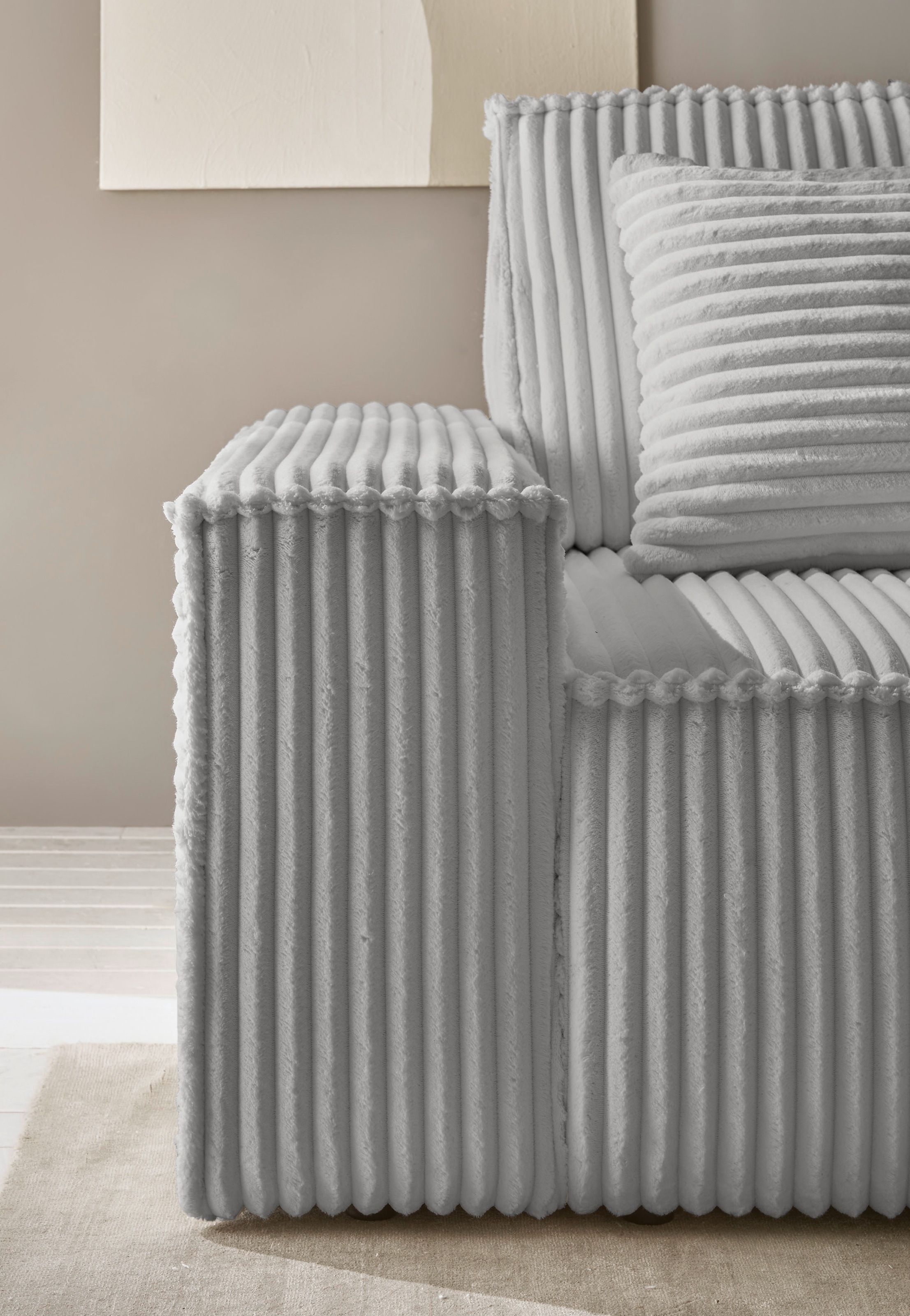 GOODproduct Ecksofa »FINNLEY, Schlafsofa 257 cm - OTTO. Verlässliche Qualität.« verfügbar in den Stoffqualitäten Bouclé, Struktur fein und Mega Cord