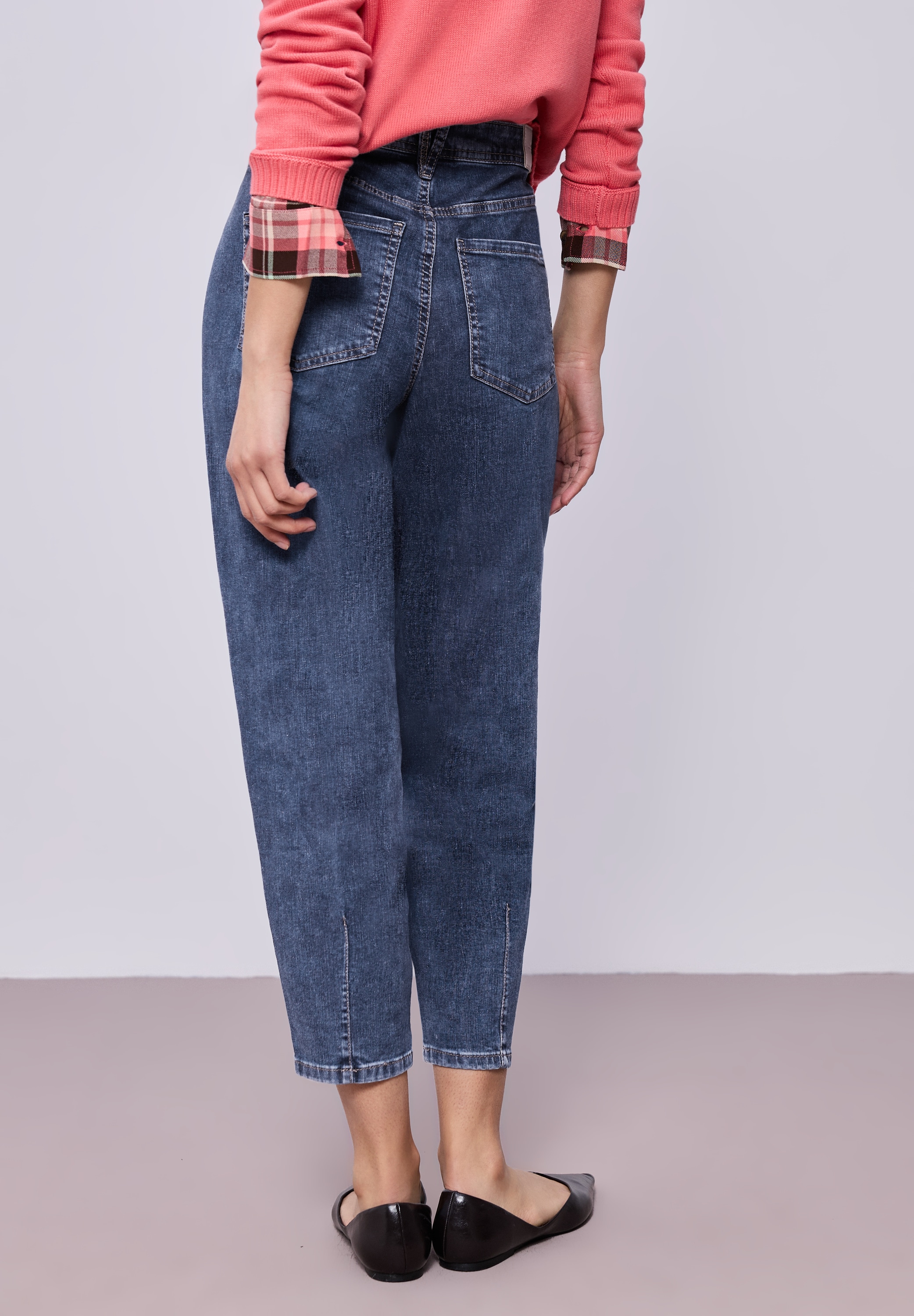 STREET ONE Jeans taille basse »Style Karlie« Barrel Leg, mit Stretch