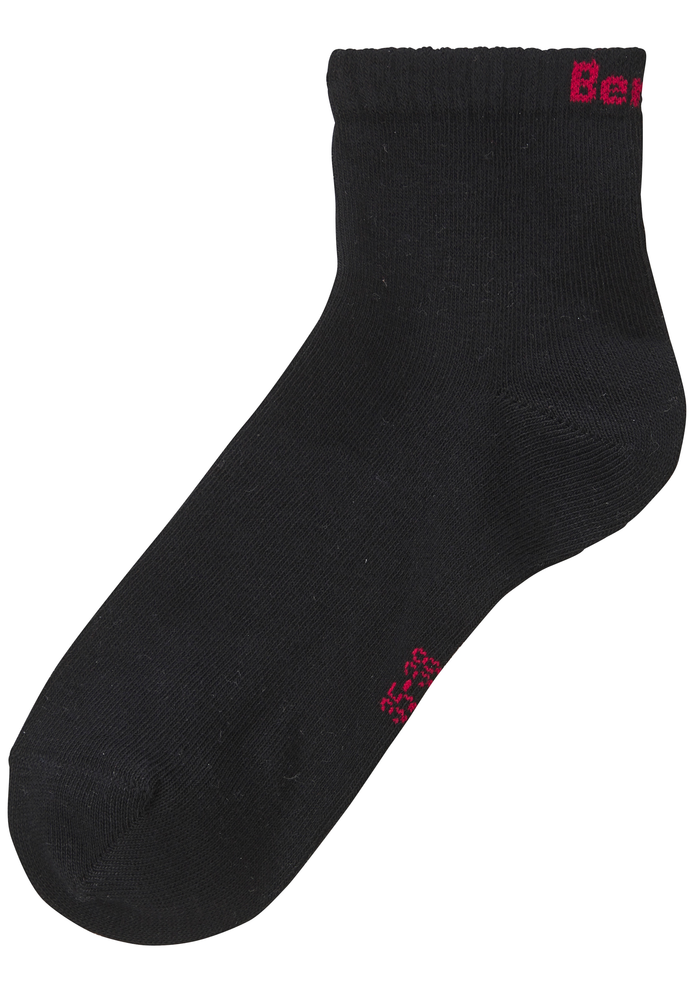 Bench. Chaussettes courtes »für Damen und Herren in Baumwollmischung, für Sport und Freizeit« Paquet, 6 Couple tlg. avec inscription logo classique, sans éponge,