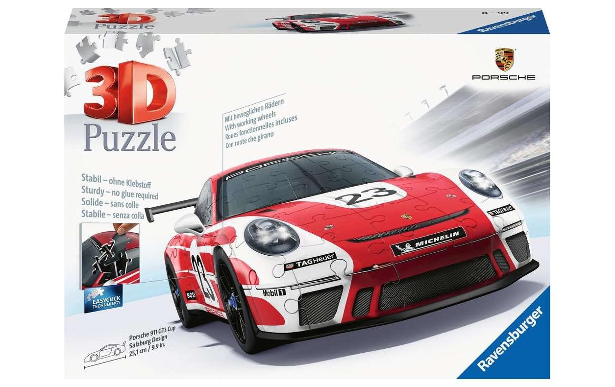 Ravensburger 3D-Puzzle »Porsche 911 GT3 Cup Salzburg Design«, (152 tlg.)