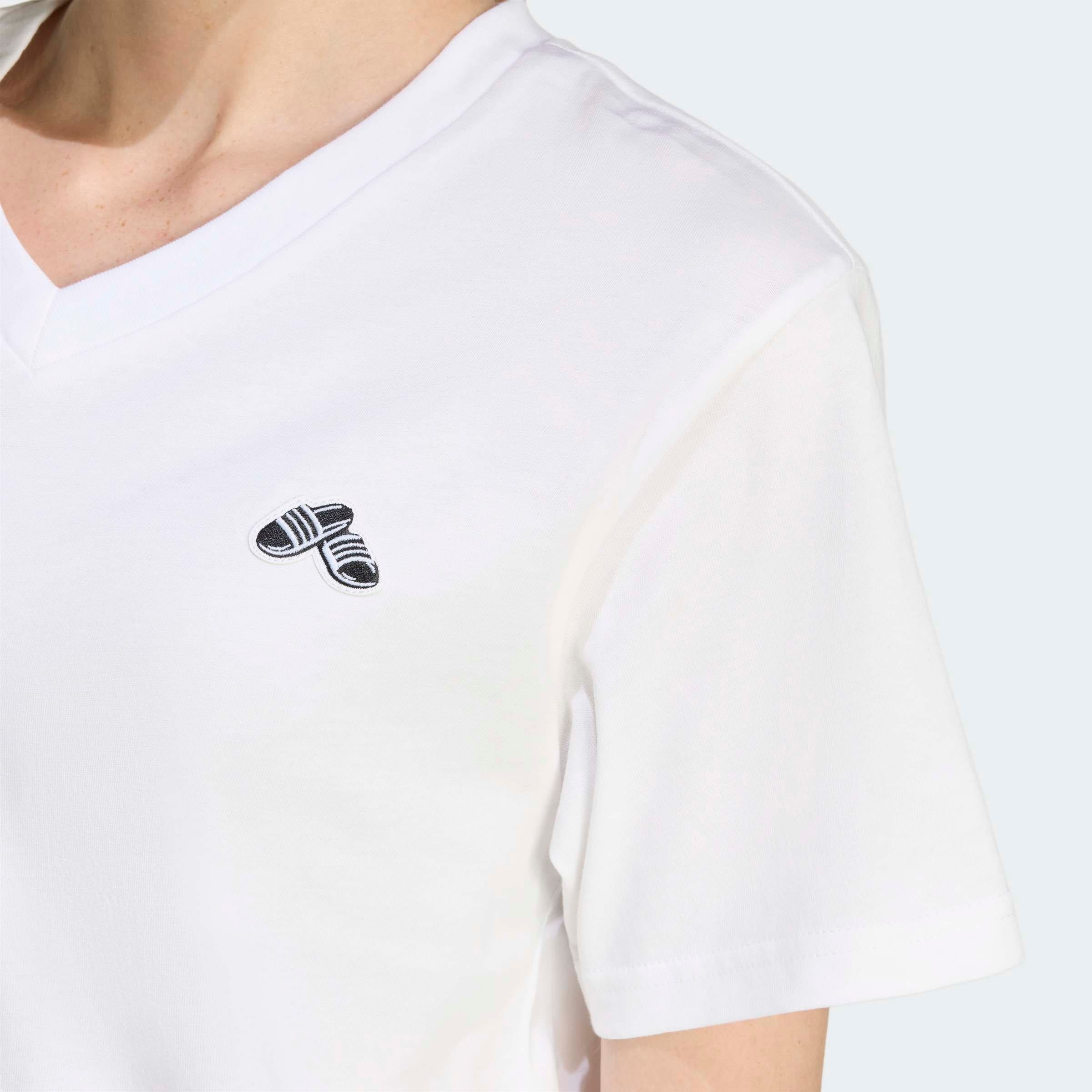 adidas Sportswear T-shirt »SUMMER SLIDE GRAPHIC MIT V-AUSSCHNITT«