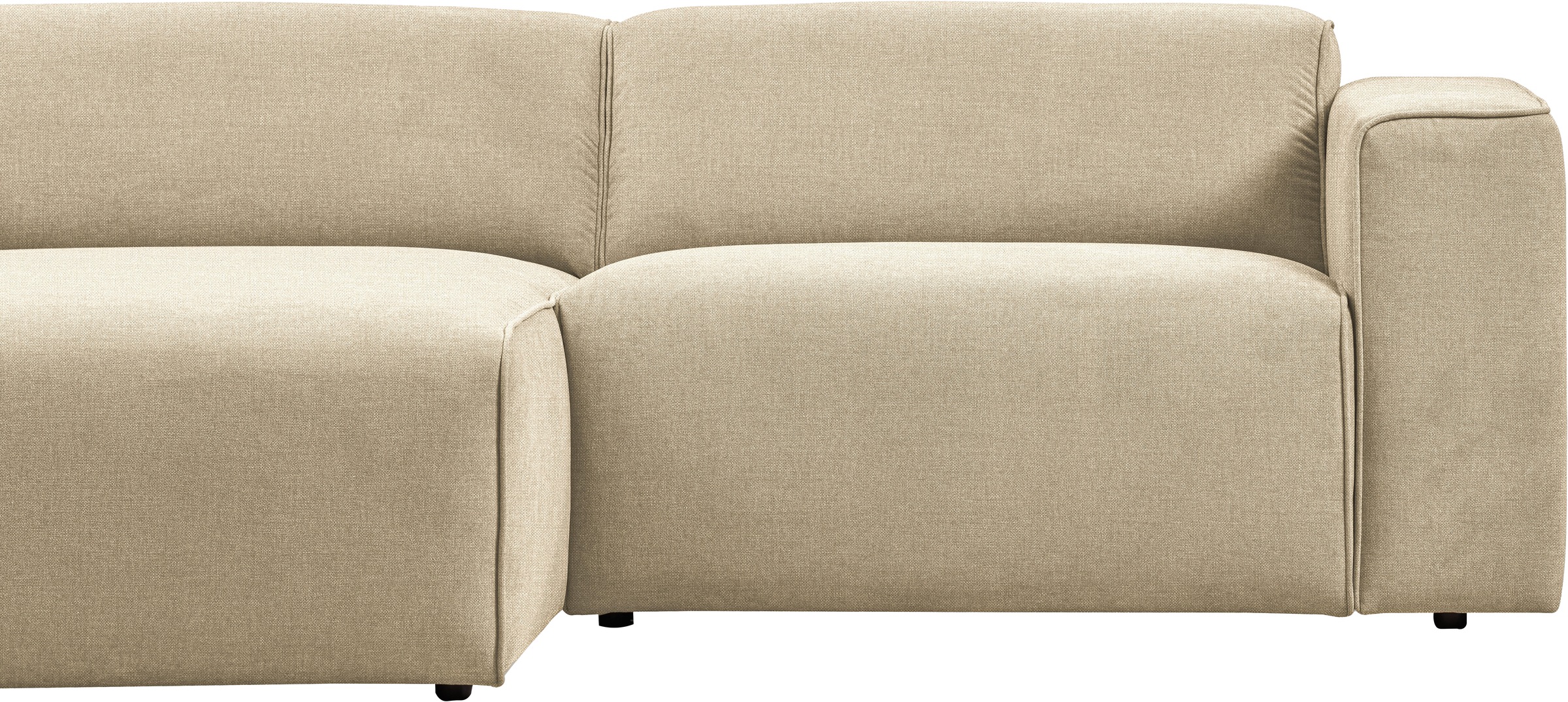 Home affaire Canapé d'angle »Noord mit Kedernaht, Breite 234 cm, L-Form« Cord, Struktur, Webstoff, mit Wellenunterfederung, Massivholzrahmen